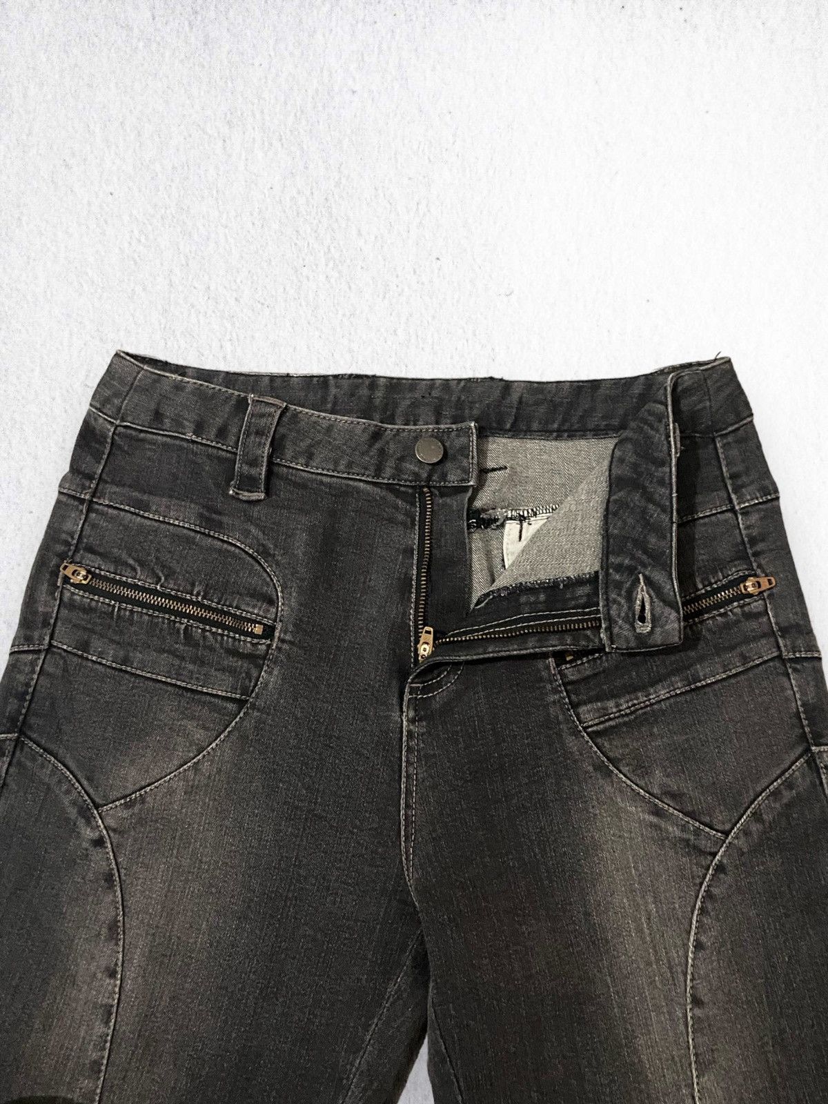 20471120 Vintage Japan Nuovo Pintuck Creased Flare Jeans Size US 30 / EU 46 - 12 Thumbnail