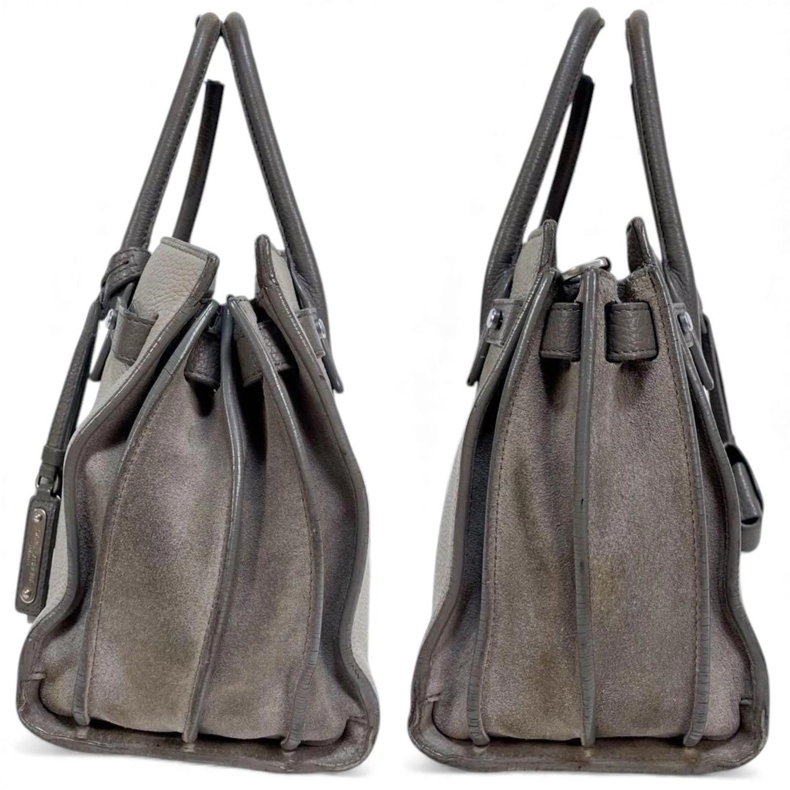 Saint Laurent Paris Saint Laurent - Grey Leather Handbag Size ONE SIZE - 3 Thumbnail
