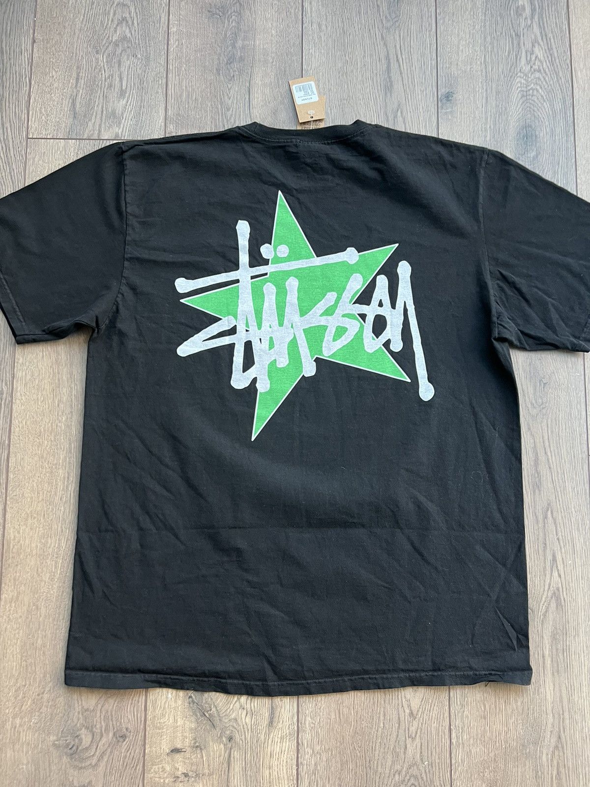 Streetwear × Stussy × Vintage Stussy Star Tee Large “Black