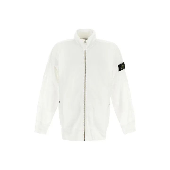 Stone Island Stone Island White Logo Zip Jacket Size US L / EU 52-54 / 3 - 1 Thumbnail