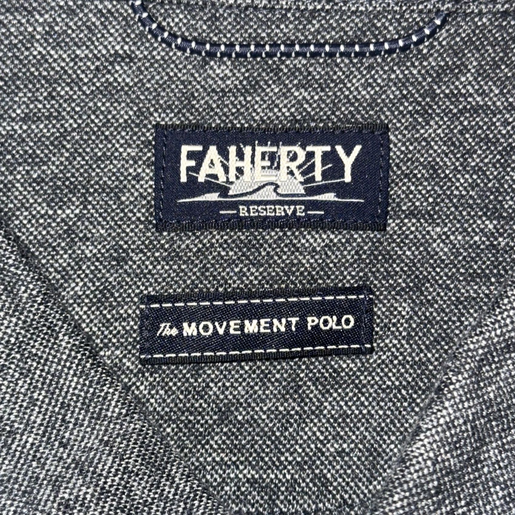Faherty Faherty Reserve The Movement Polo XXL Heathered Gray Short Sleeve Jersey Knit Mens 2XL Casual/Regular Fit Polo Shirt with Logo Accent Size US XXL / EU 58 / 5 - 3 Thumbnail