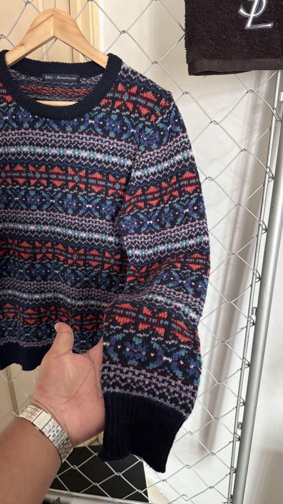 Journal Standard END. x Journal Standard Fair Isle Wool Knit Sweater Size US L / EU 52-54 / 3 - 4 Thumbnail