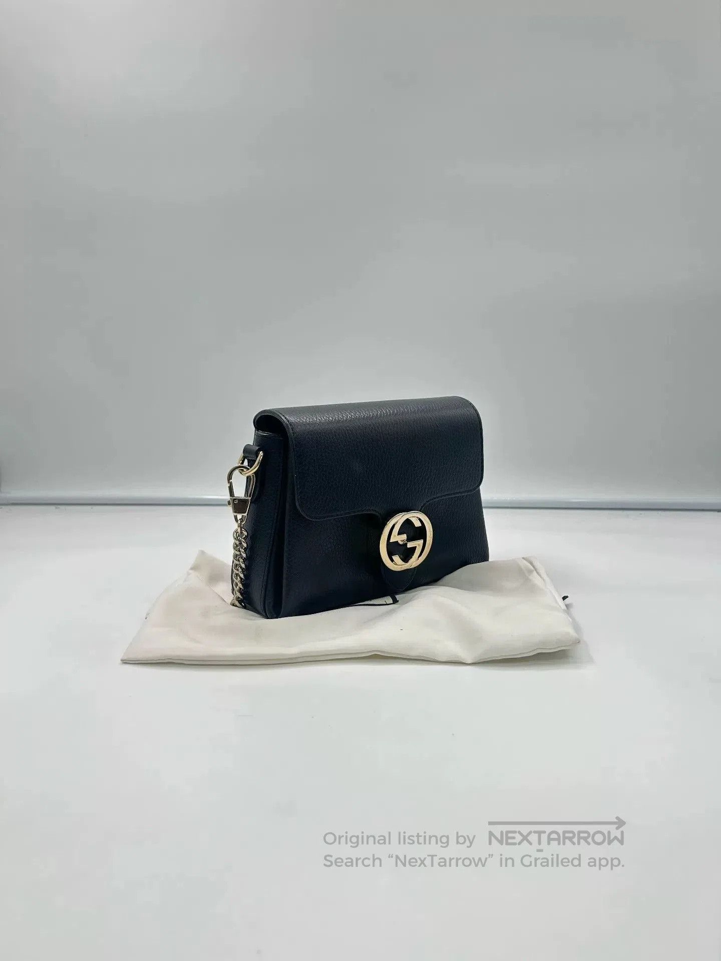 Gucci Gucci Black Gold Accordion Bag. Size ONE SIZE - 4 Thumbnail