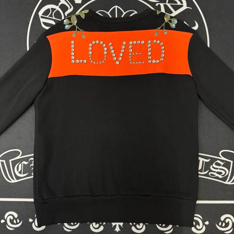 Gucci Gucci Black old rivet embroidered sweatshirt Size US M / EU 48-50 / 2 - 3 Thumbnail