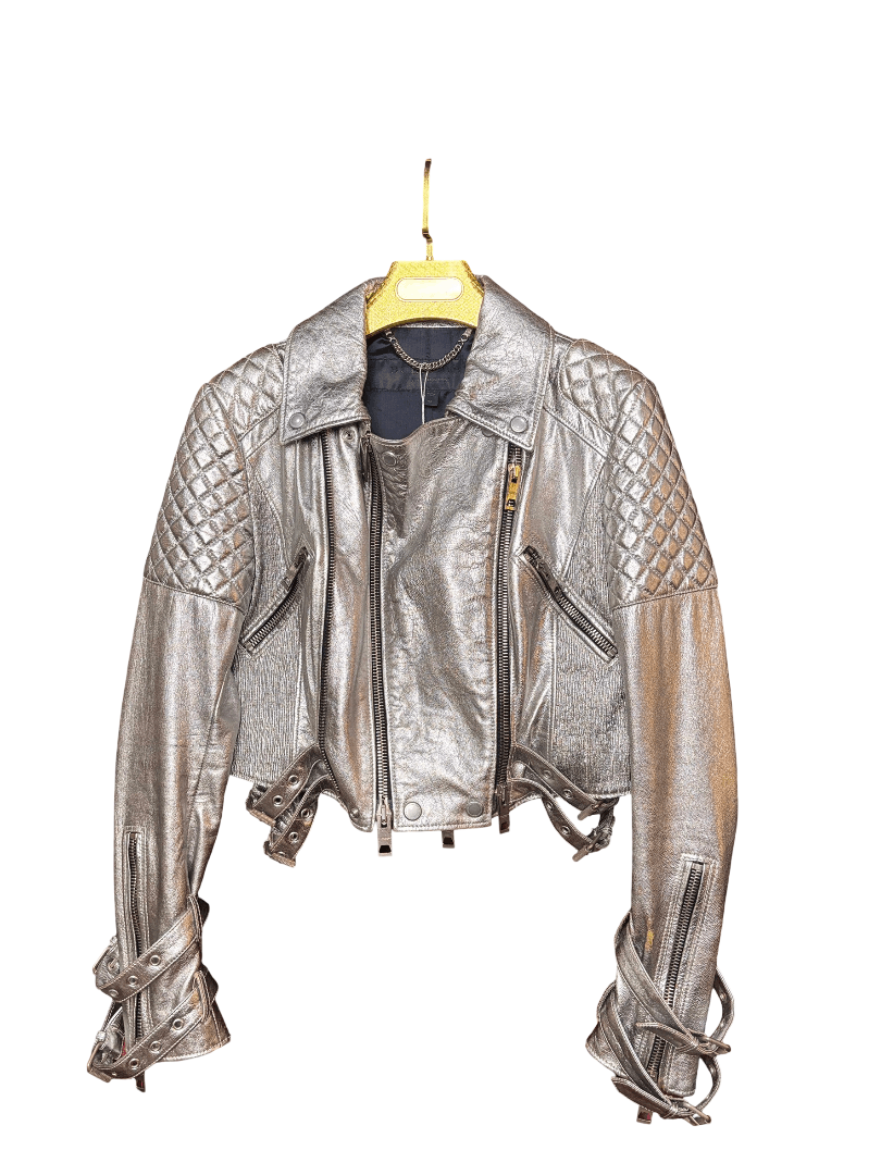 Burberry Bikerjacke Brit Lederjacke Damen