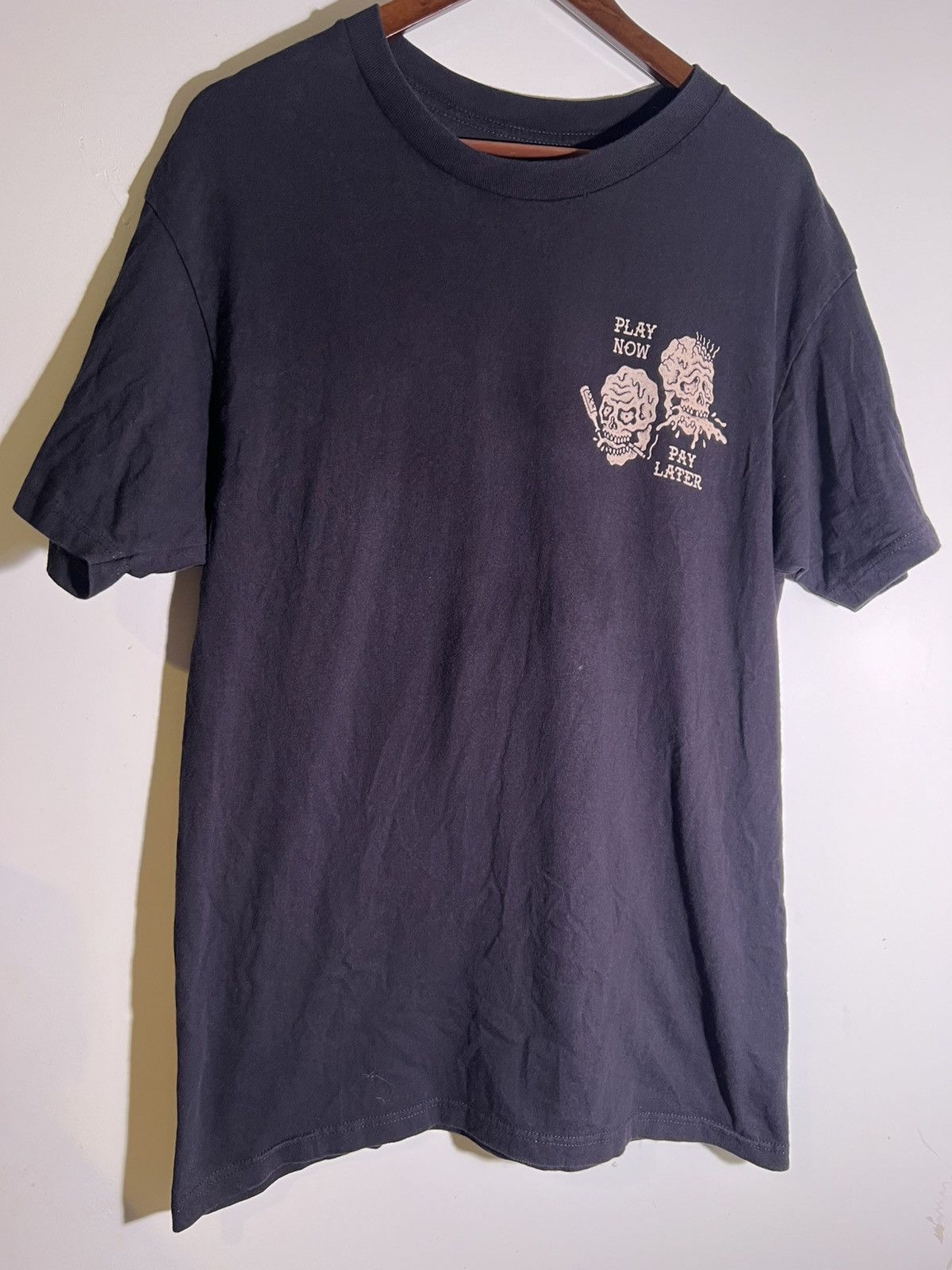 Vintage Y2K 2000’s Style Play Now Play Later Skulls Goth Retro Shirt Size US L / EU 52-54 / 3 - 2 Thumbnail