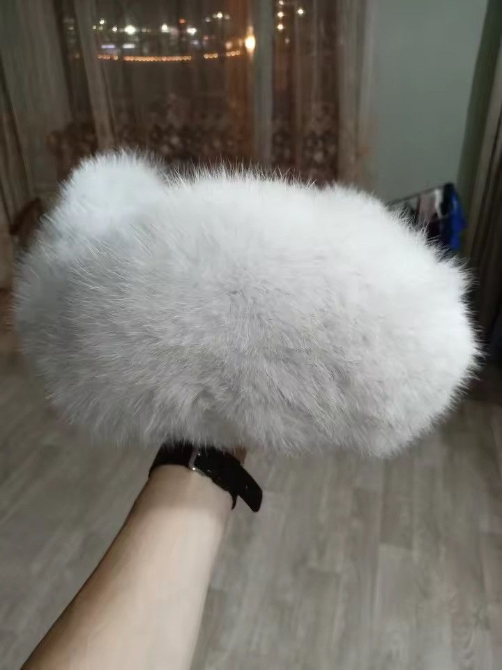 Japanese Brand Real Fur Ushanka Russian Hat Size L Size ONE SIZE - 4 Thumbnail