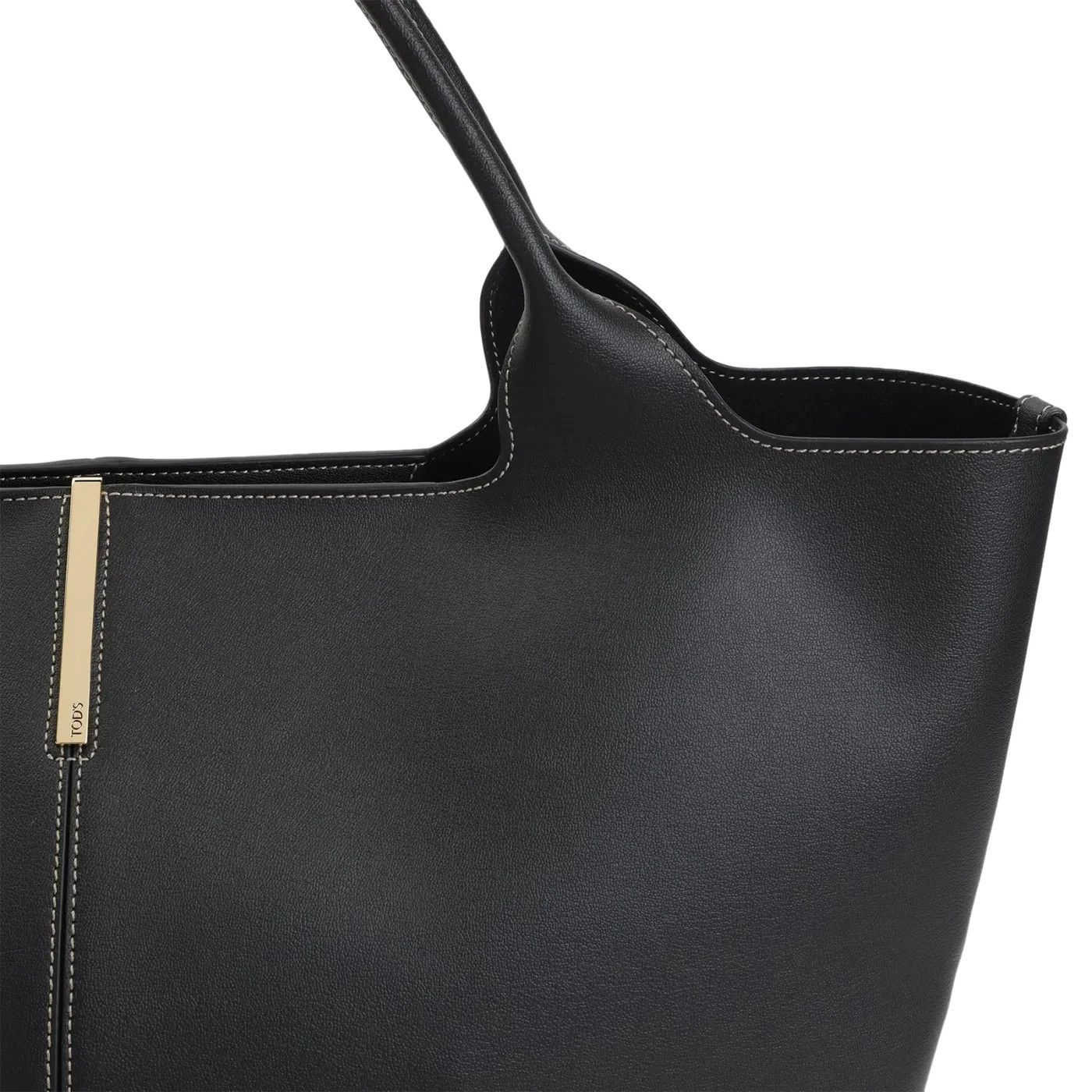 Tod's TOD'S Ebr Medium Black Leather Tote Bag New And Authentic Size ONE SIZE - 3 Thumbnail