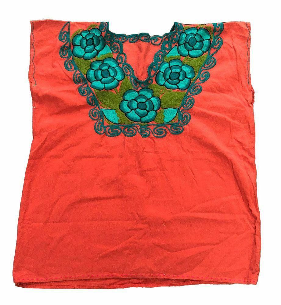 Designer New Orange Hand Made Bluse L Size L / US 10 / IT 46 - 2 Thumbnail