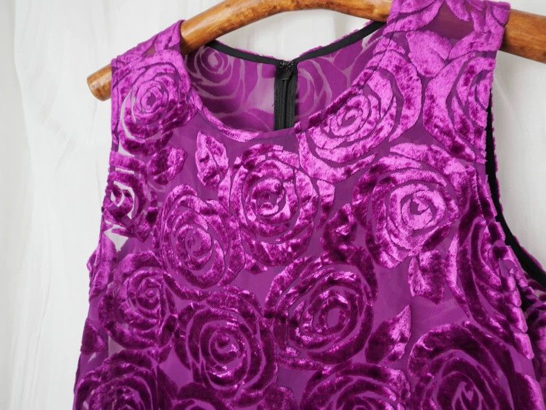 Comme des Garcons Comme Des Garcons Purple Rose Sleeveless Top Size S / US 4 / IT 40 - 5 Thumbnail