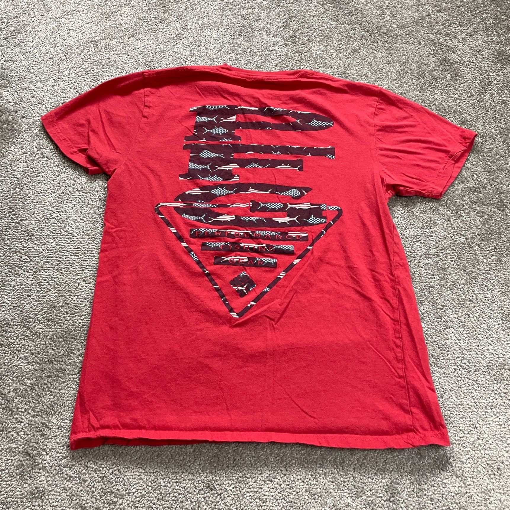 Vintage Columbia PFG T-Shirt Mens M Red Short Sleeve Crew Neck Casual Tee Size US M / EU 48-50 / 2 - 2 Thumbnail