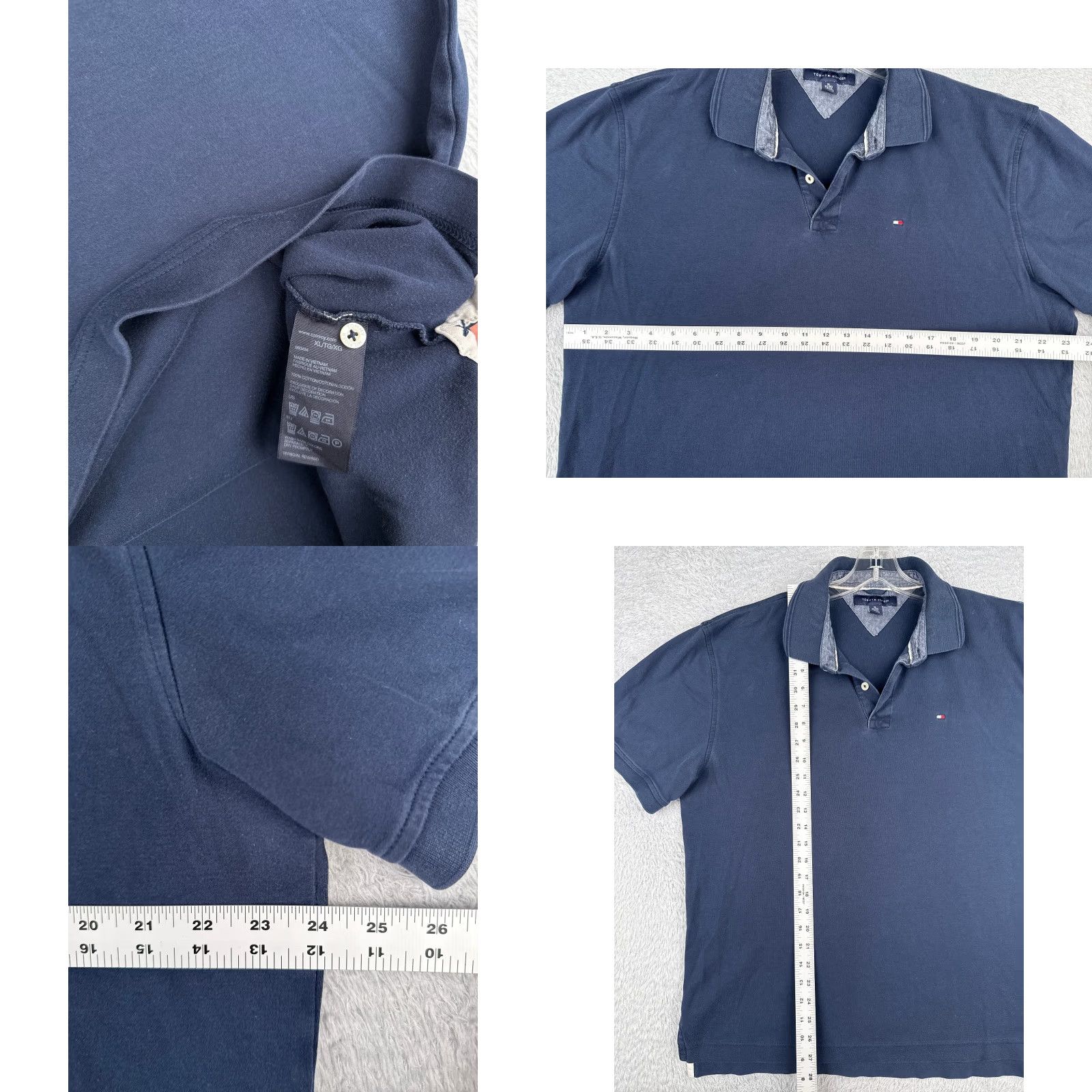Tommy Hilfiger Tommy Hilfiger Polo Shirt Adult XL Blue Slim Fit 100% Cotton Casual Mens Size US XL / EU 56 / 4 - 8 Thumbnail