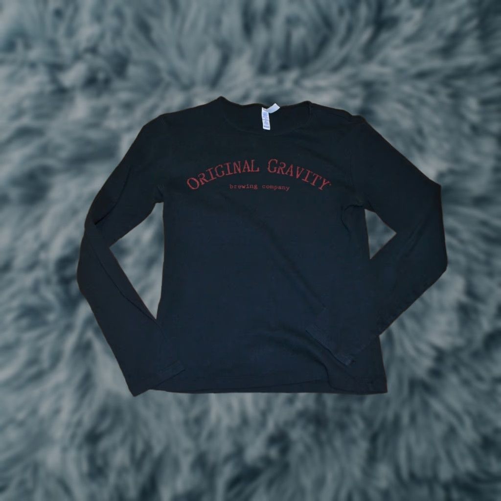 Bell Womens T Shirt Long Sleeve Medium Black Bella 100% Cotton Graphic Original Gravity Brewing Milan MI Craft Beer Shirt Size M / US 6-8 / IT 42-44 - 1 Thumbnail