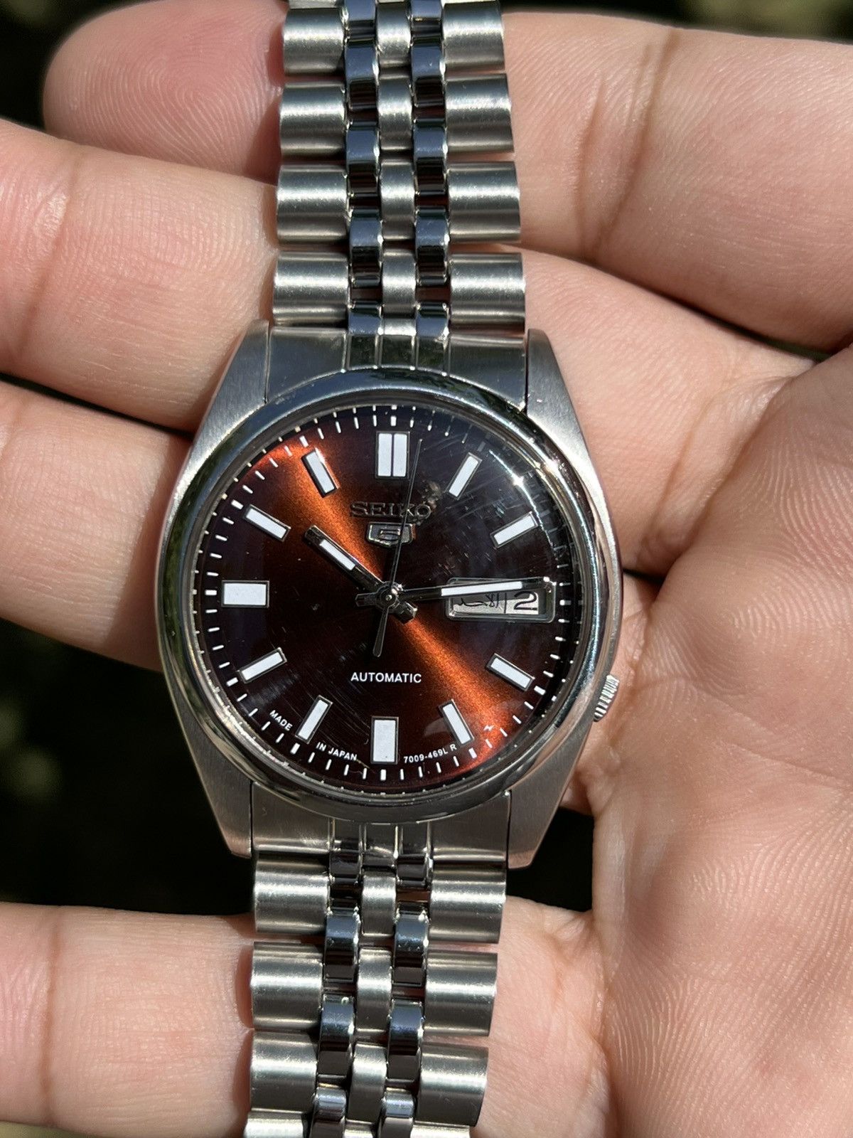 Seiko Seiko 5 Automatic Baton Dial Wrist Watch Day/Date Japan Size 36 - 9 Thumbnail