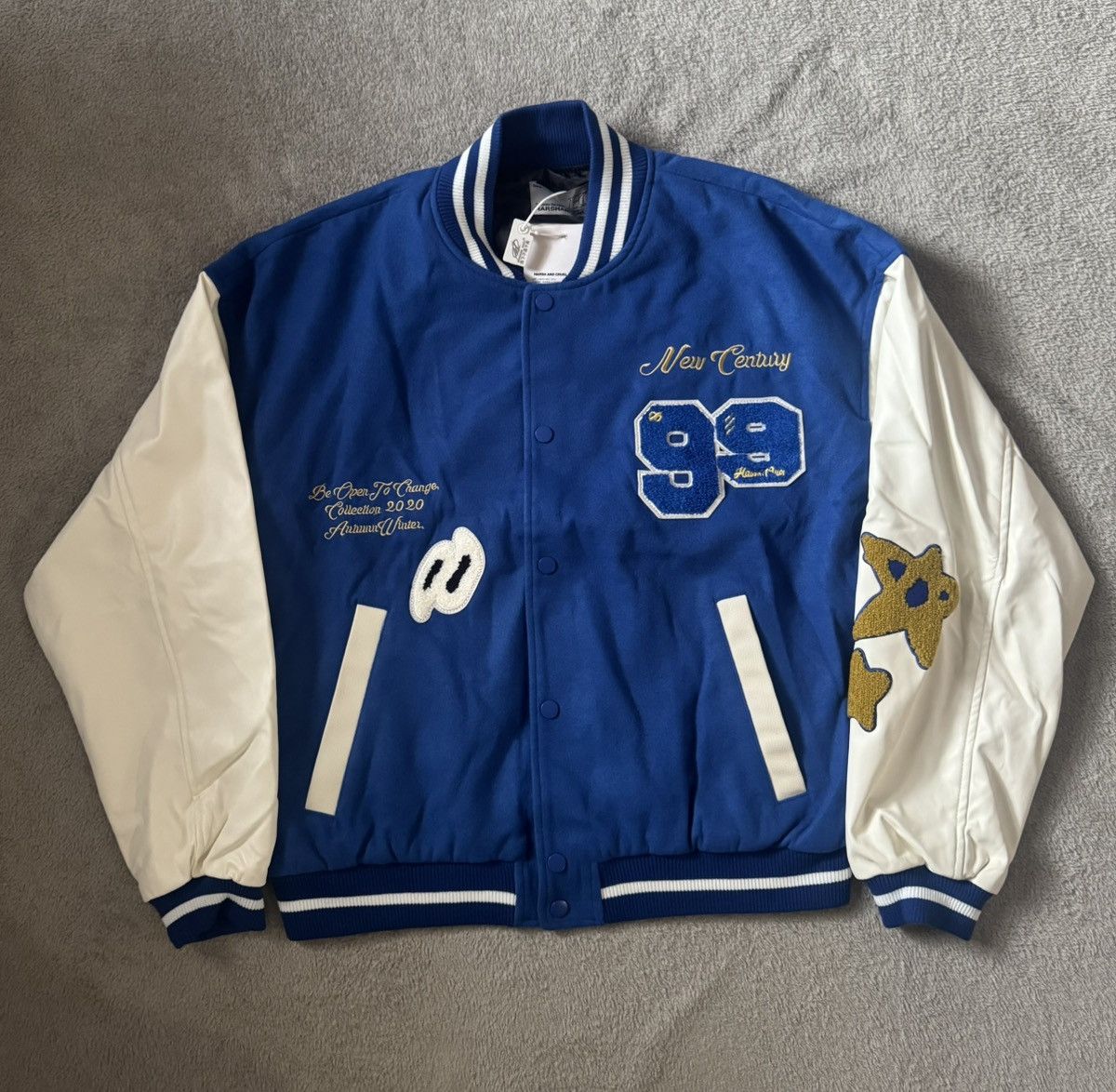 Other HarshandCruel Embroidered Clouds Woolen Varsity Jacket Size US M / EU 48-50 / 2 - 1 Thumbnail