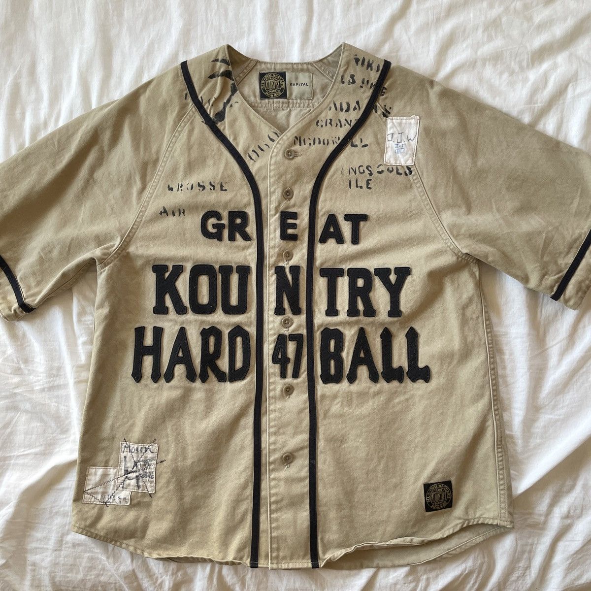 Kapital 1 / 8 KAPITAL Chino GREAT KOUNTRY Damaged Baseball Shirt