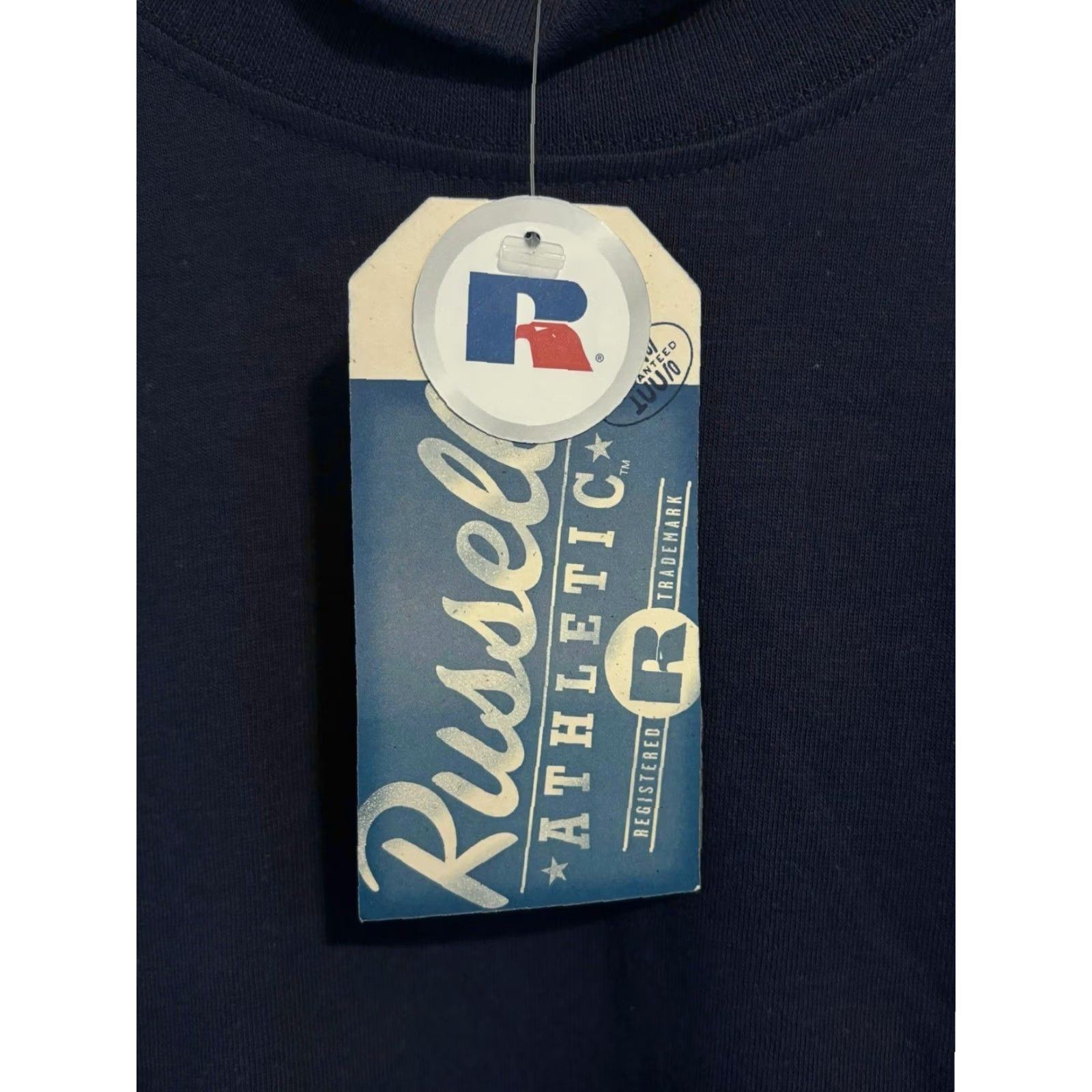 Russell Athletic VINTAGE Russell Athletic Pro Cotton Mock Neck Shirt Mens XL NOS NWT 90s Blue 31" Long 26" Across 26" Sleeves"} Size US XL / EU 56 / 4 - 2 Thumbnail