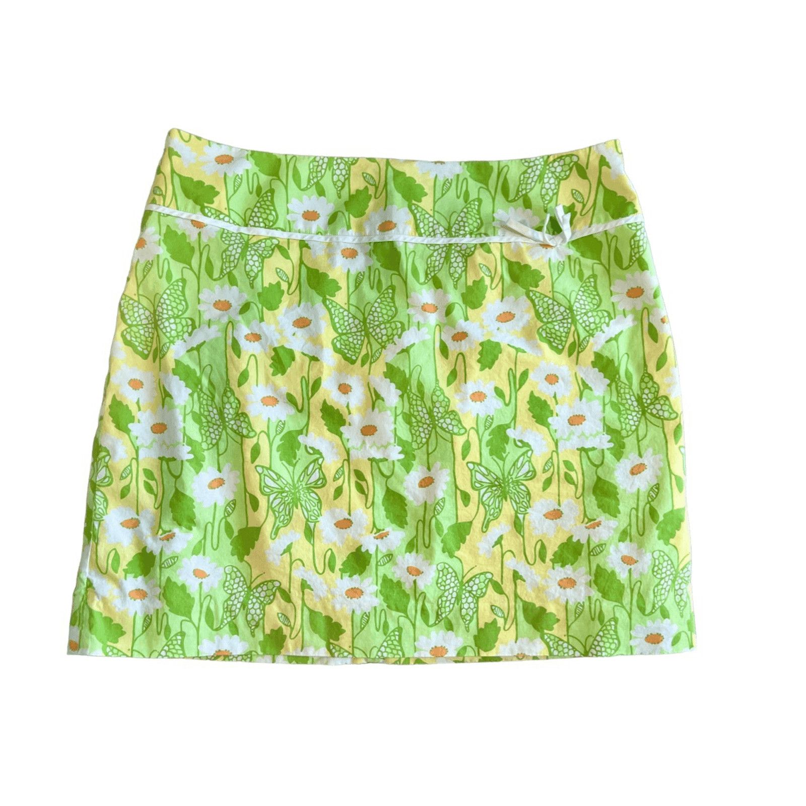 Lilly Pulitzer Lilly Pulitzer VNTG Socialite Butterfly Daisy Mini Skirt 8 Size 30" / US 8 / IT 44 - 1 Thumbnail