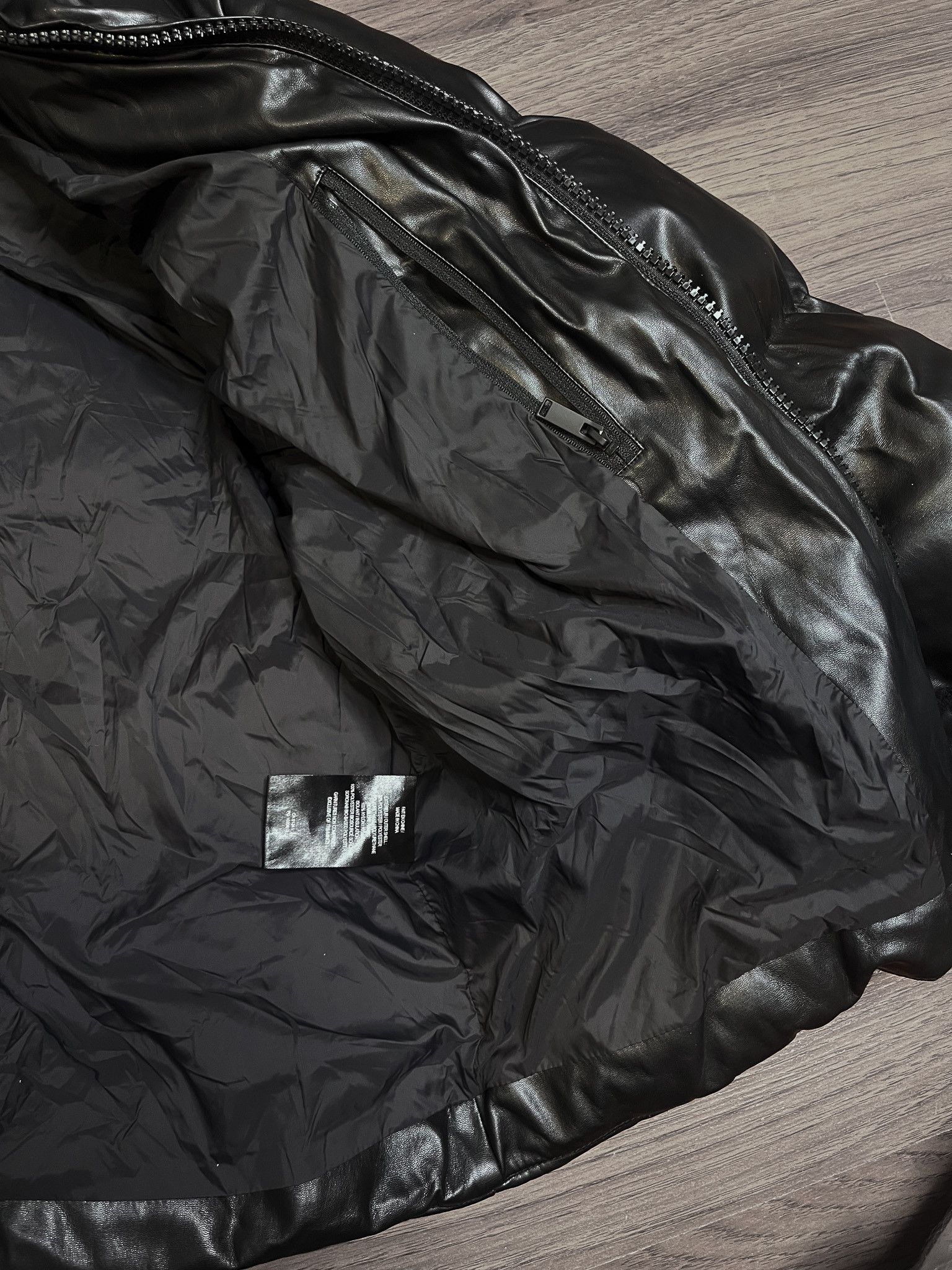 Simons Faux Leather Puffer Jacket Size US M / EU 48-50 / 2 - 8 Thumbnail