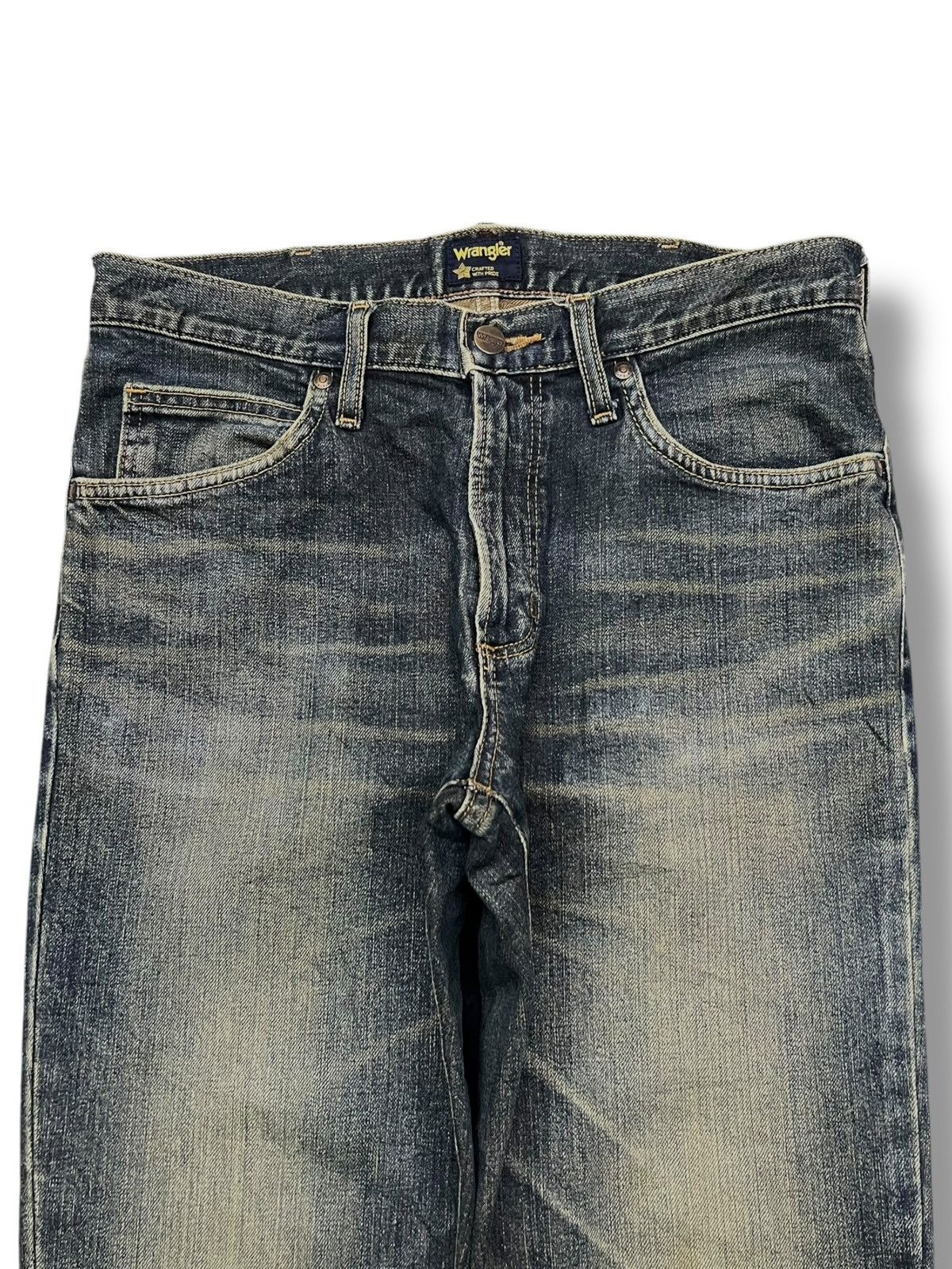 Wrangler Vintage Y2K Wrangler - Faded Mud Wash, Distressed Jeans Size US 31 - 4 Thumbnail