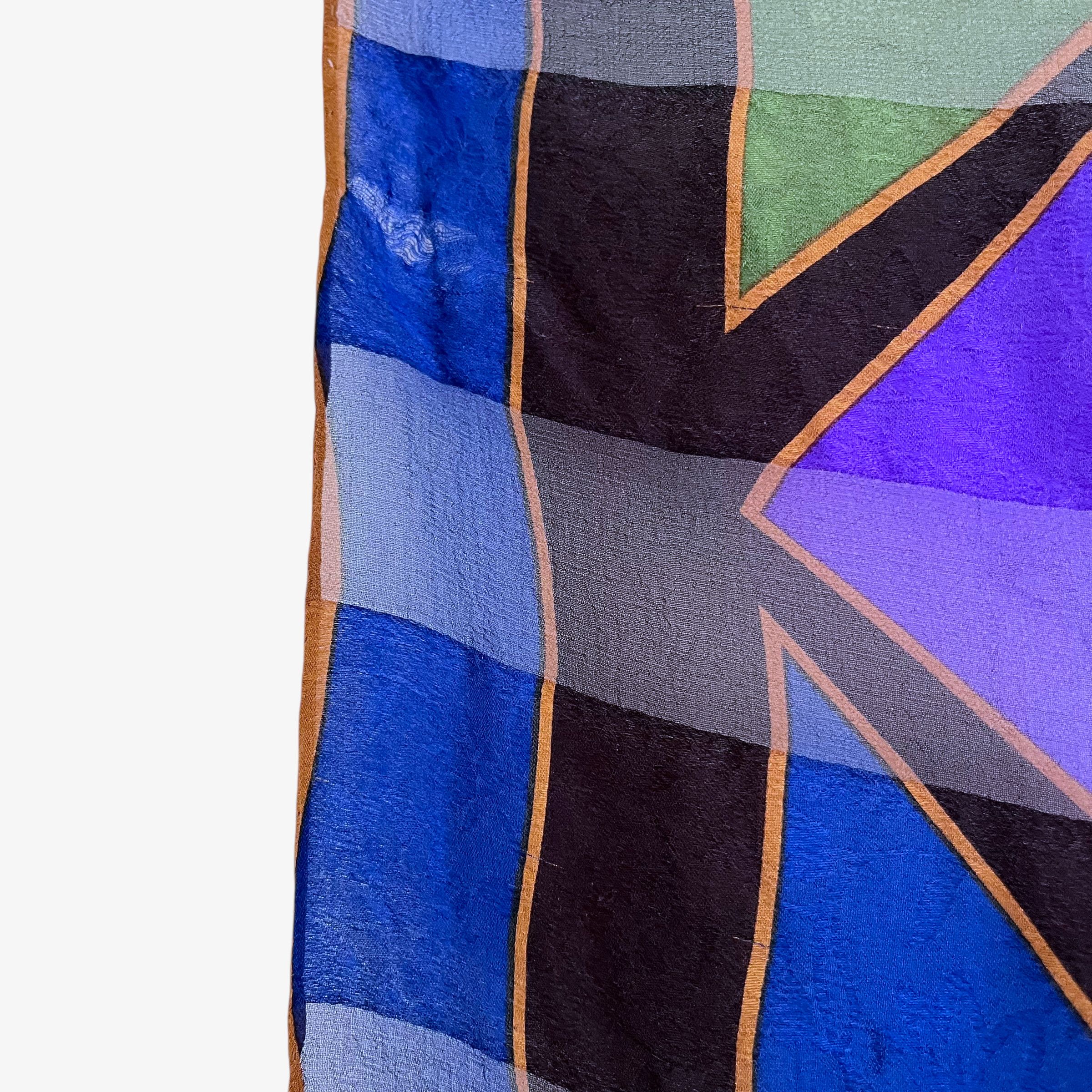 Yves Saint Laurent Vintage 80s Yves Saint Laurent YSL Abstract Print Silk Scarf Size ONE SIZE - 5 Thumbnail