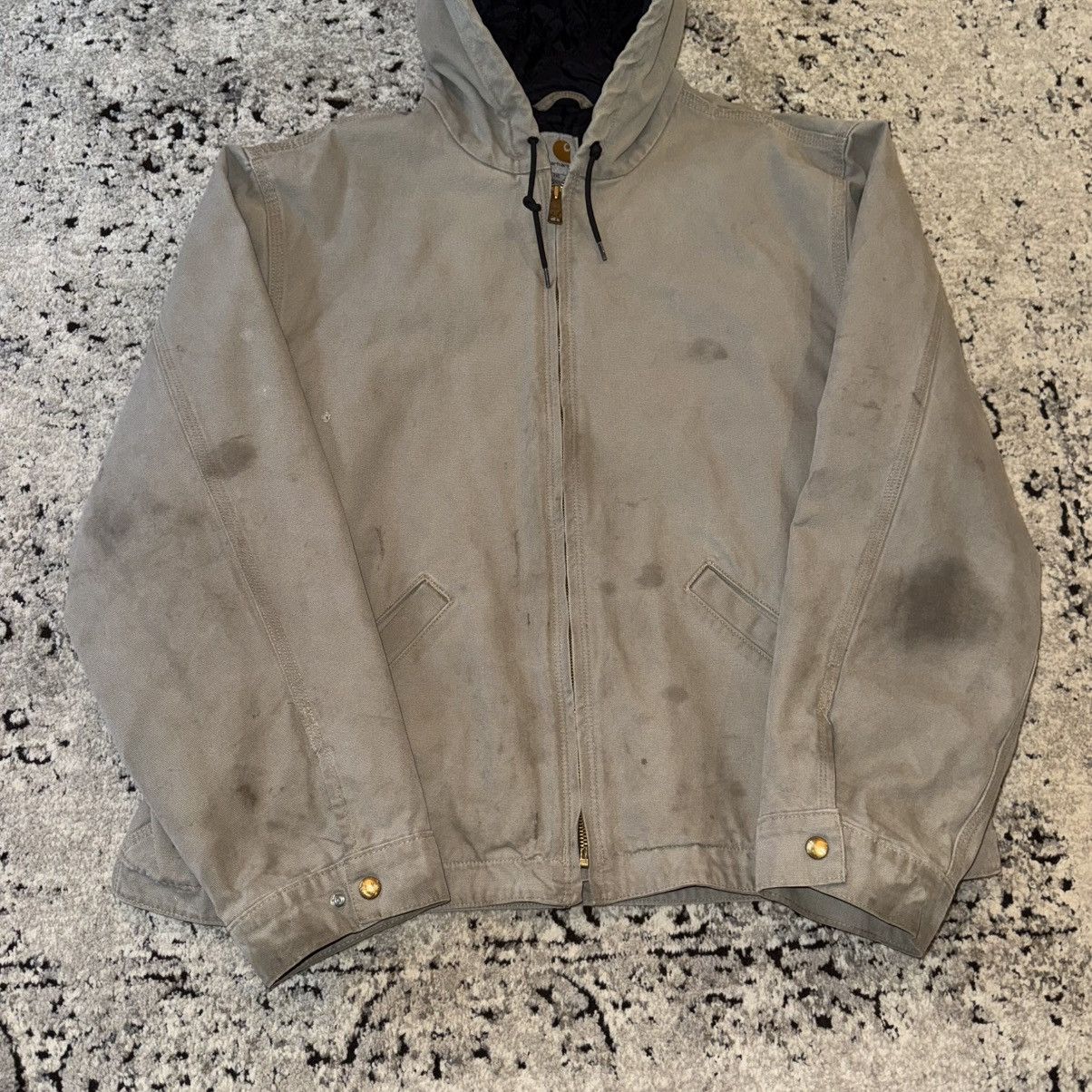Carhartt × Vintage VINAGE CARHARTT HOODED DUCK CANVAS DISTRESSED WORK JACKET Size US XXL / EU 58 / 5 - 10 Thumbnail