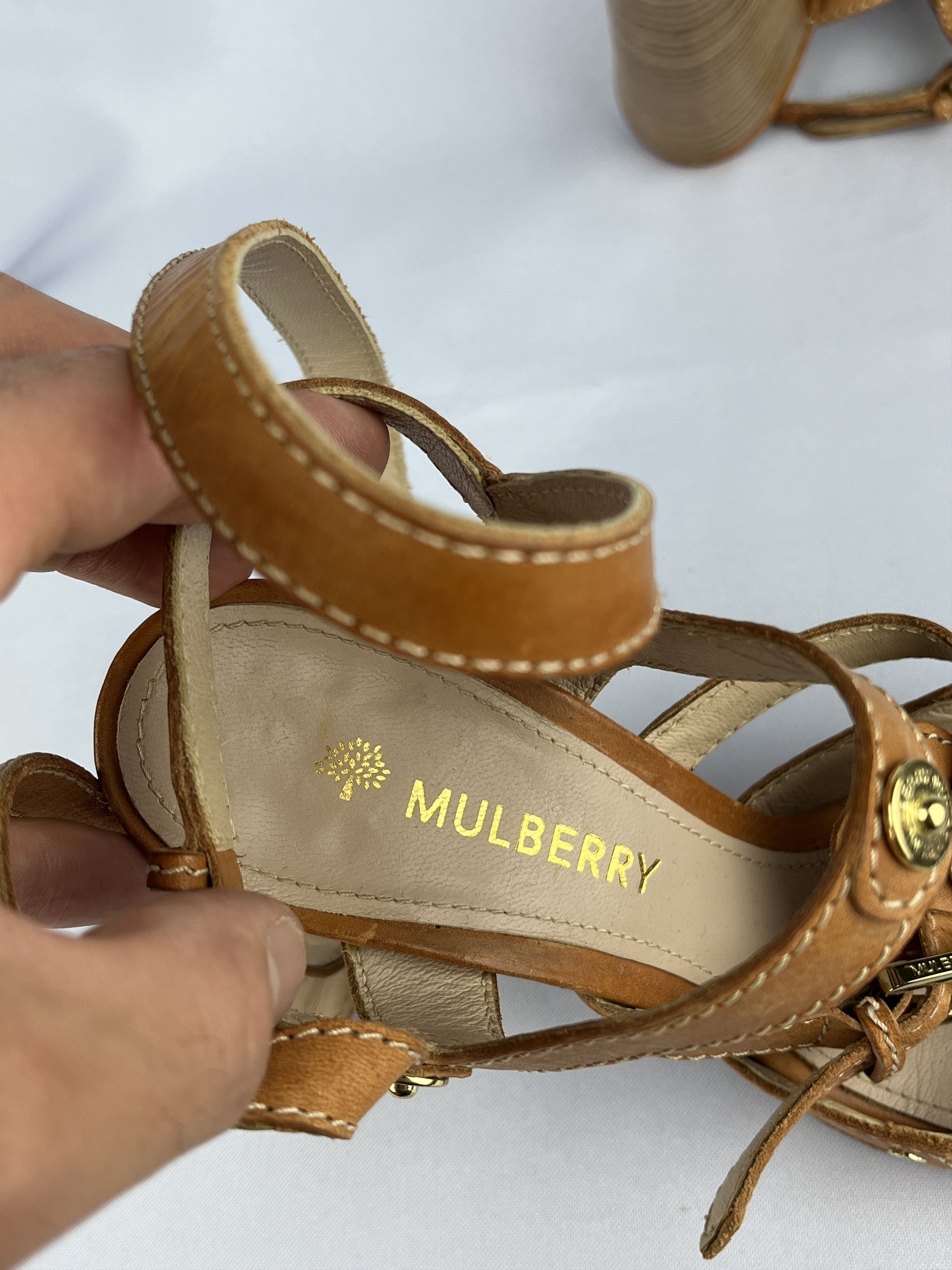 Mulberry Mulberry Strappy Heels Sandals Leather Women's Size US 7 / IT 37 - 10 Thumbnail