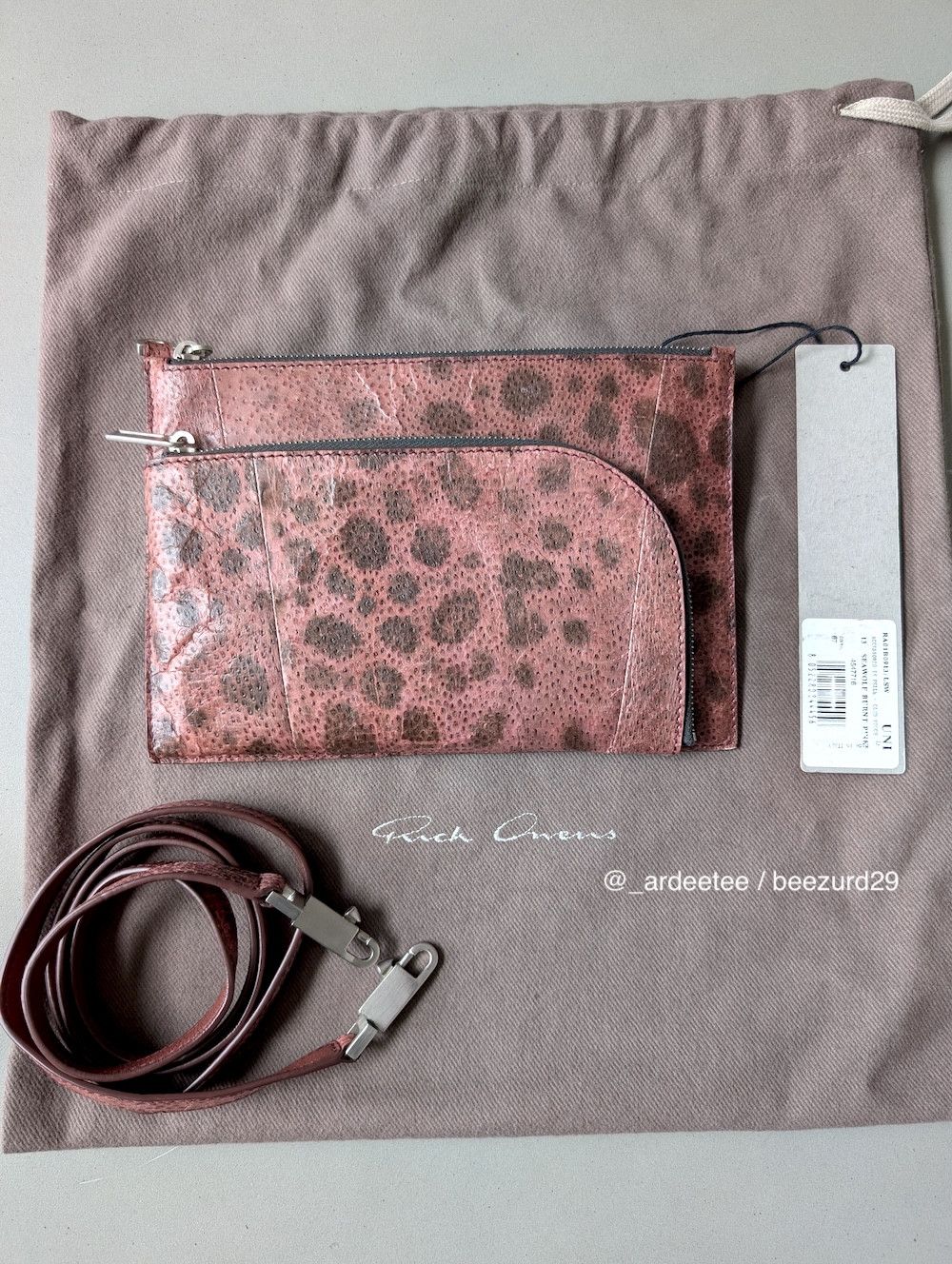 Rick Owens 💥UNRELEASED 1/1 WOLFFISH/SEAWOLF CLUB POUCH Size ONE SIZE - 6 Thumbnail