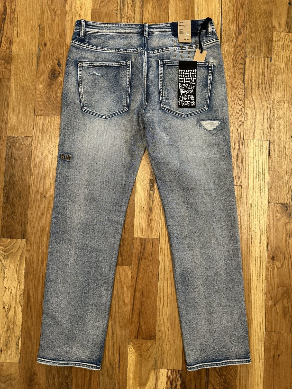 Ksubi Ksubi Knee Stitch Patch Blue Denim Jeans Size 34 Size US 34 / EU 50 - 2 Thumbnail