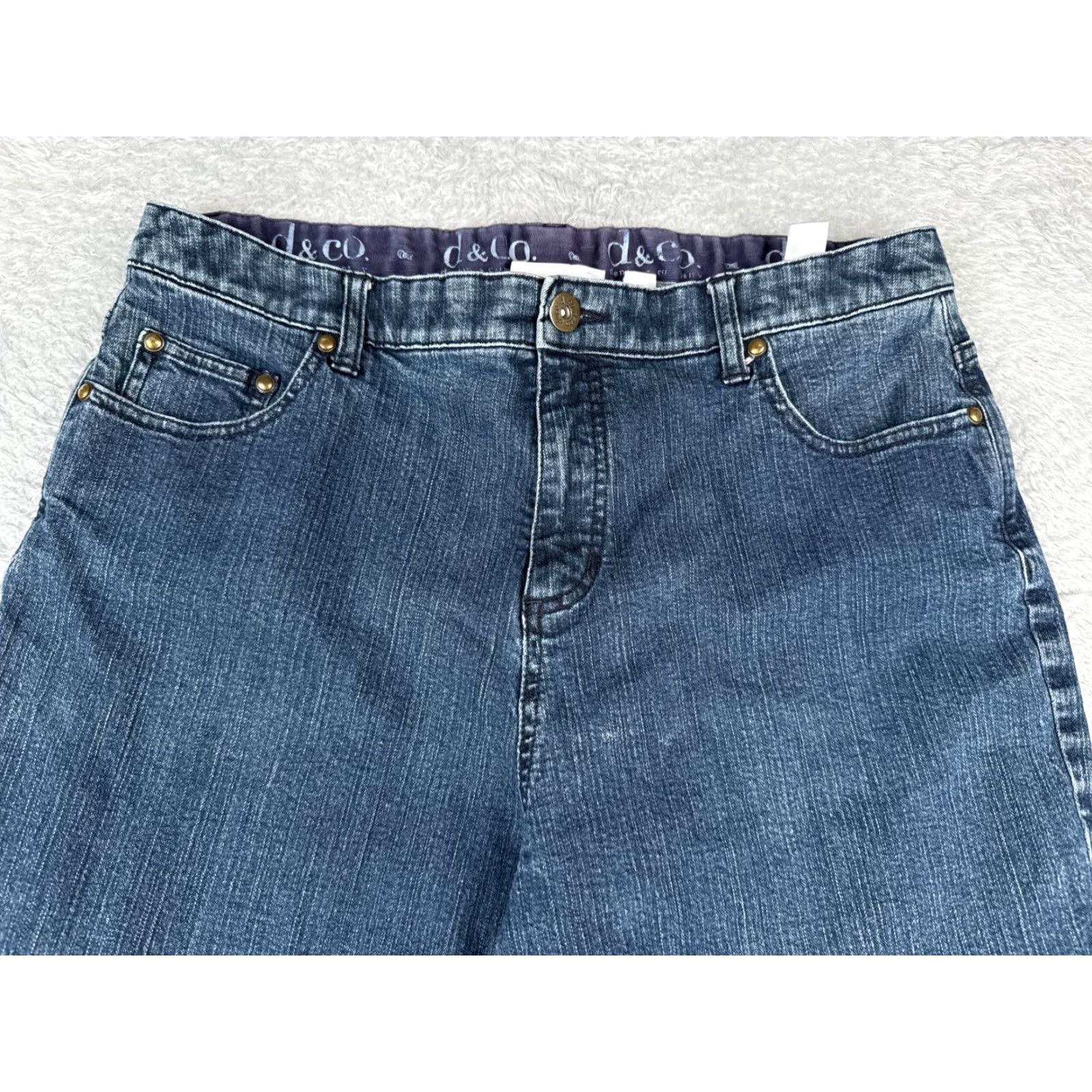 Vintage VINTAGE D&Co Womens Jeans Boots Cut High Waist Denim 14 Blue Cotton Blend 32x29 Size 36" / US 14 / IT 50 - 4 Thumbnail