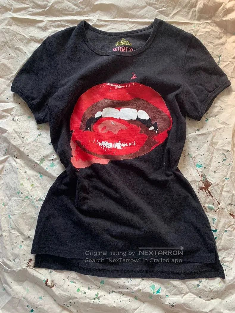 Vivienne Westwood Vivienne Westwood Red Lip World Landmark T. Size US S / EU 44-46 / 1 - 1 Thumbnail