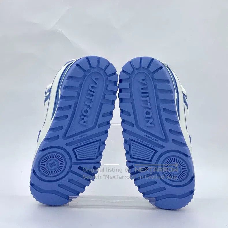Louis Vuitton Louis Vuitton Trainer Maxi Blue and White Color-Block Logo Size US 5 / EU 37 - 5 Thumbnail