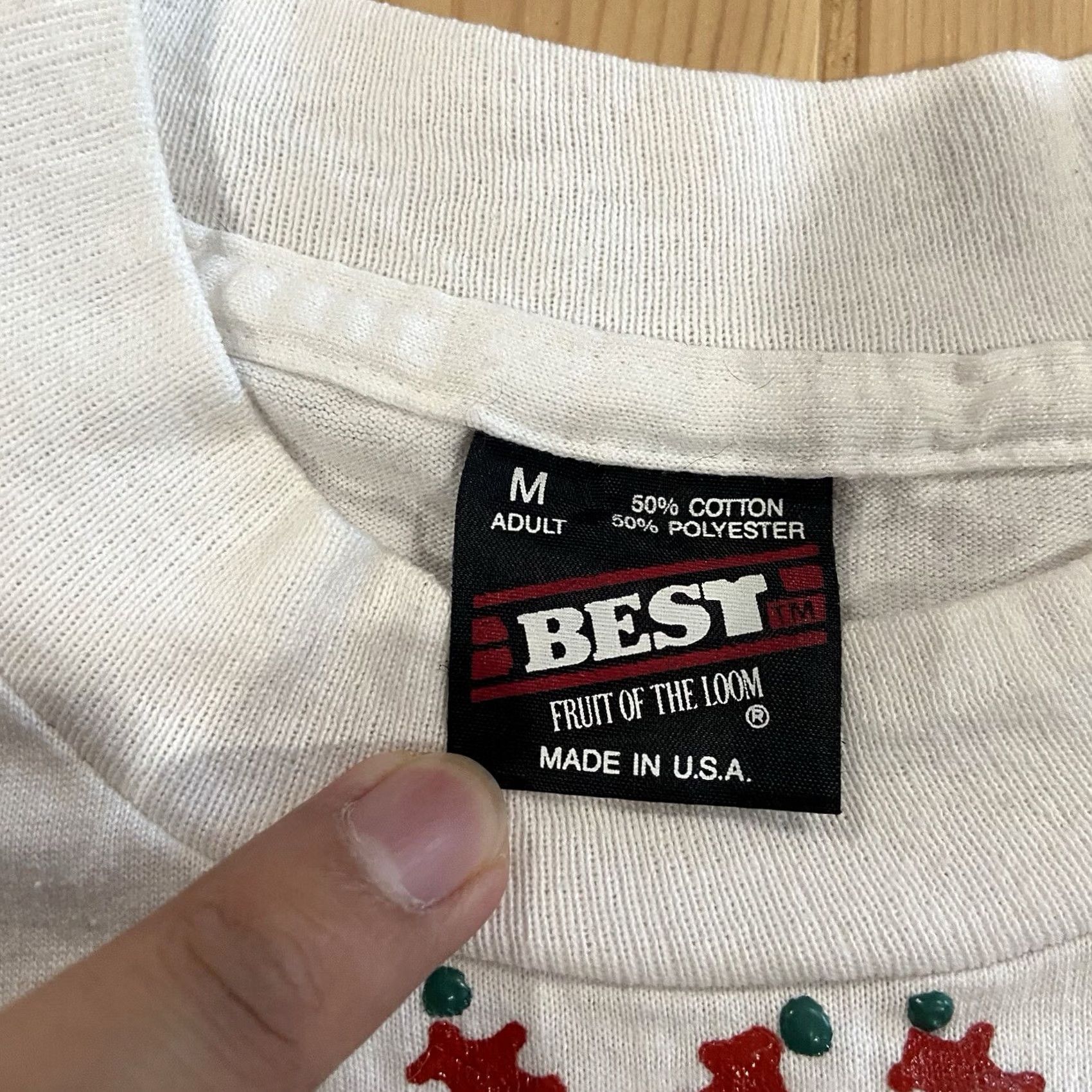Fruit Of The Loom VINTAGE Fruit of the Loom T-Shirt Santa Claus Glitter Christmas Crew Neck Short Sleeve White M Men Size US M / EU 48-50 / 2 - 5 Thumbnail