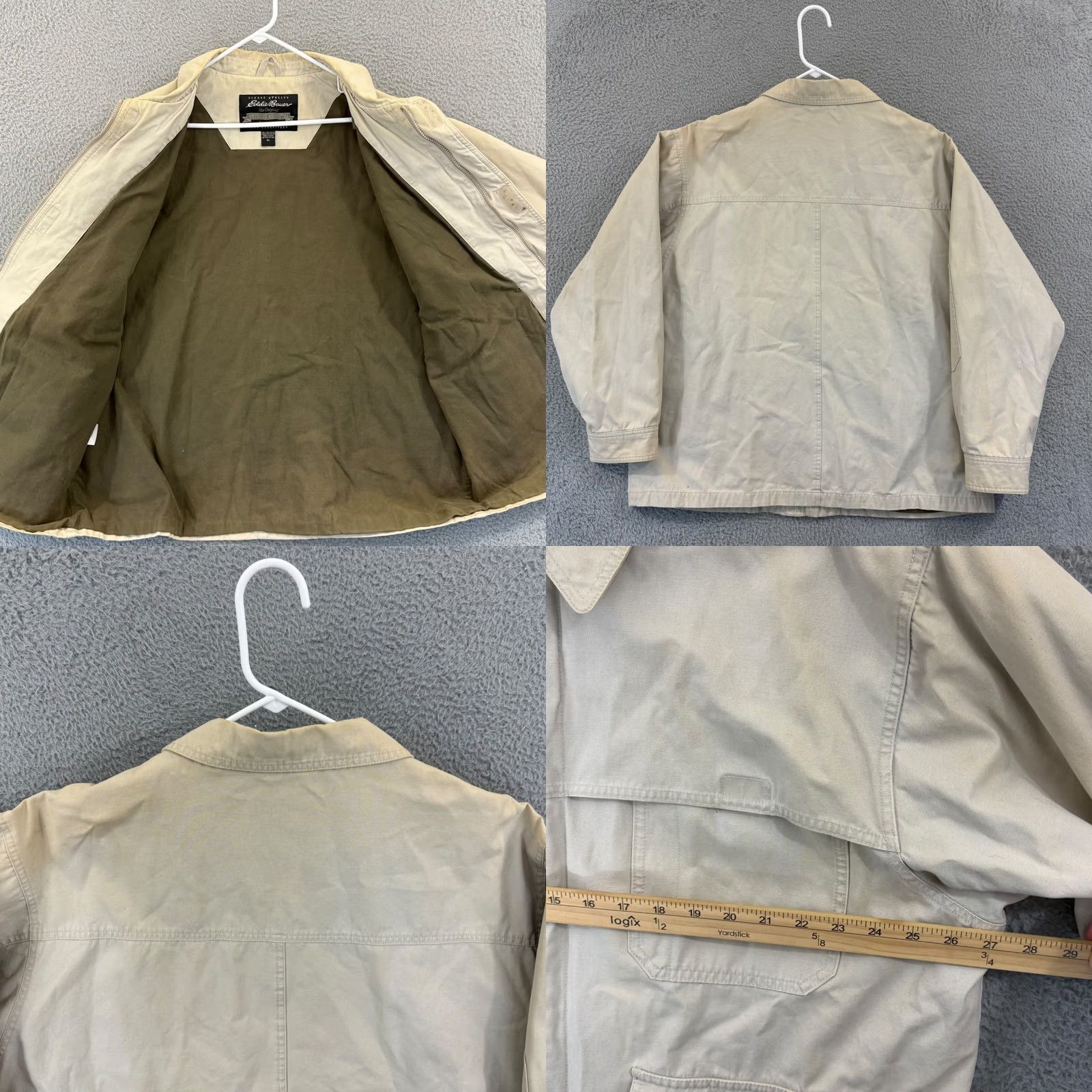 Eddie Bauer Vintage Eddie Bauer Jacket Mens XL Big Beige Fleece Lined Zip Chore Coat Outdoor Size US XL / EU 56 / 4 - 8 Thumbnail
