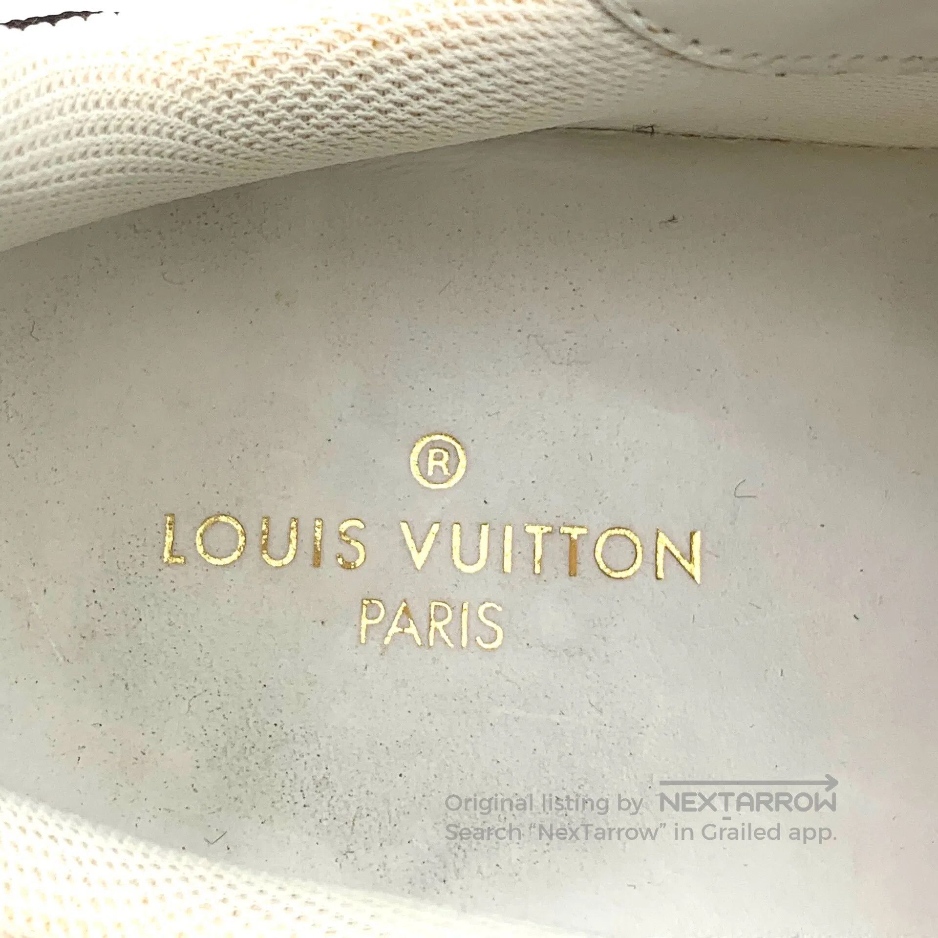 Louis Vuitton Louis Vuitton White net lace-up casual flat sneakers| Size US 4.5 / IT 34.5 - 7 Thumbnail