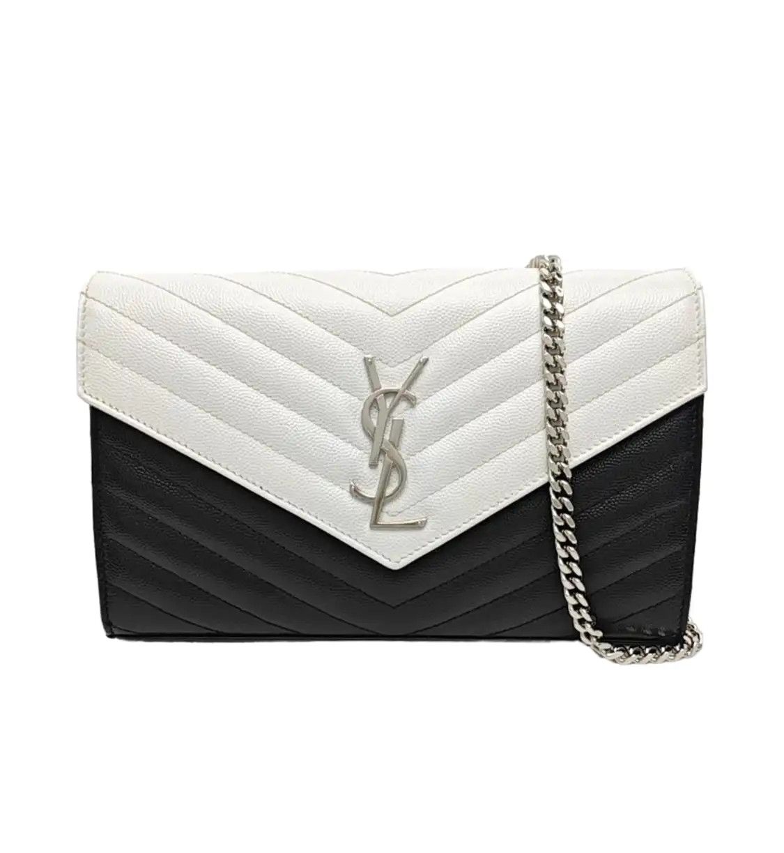 Saint Laurent Paris Ysl Monogram Medium Color-Block Cowhide Leather Quilted Vsho, Women's