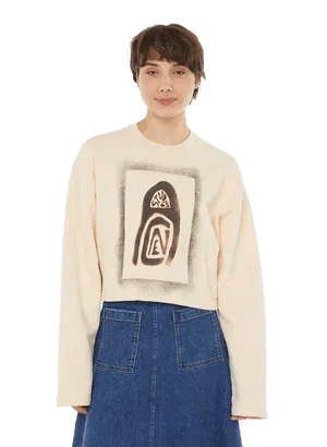 Acne Studios o1y0725 Crewneck Sweatshirt in Beige Size XXS / US 00 / IT 34 - 3 Thumbnail