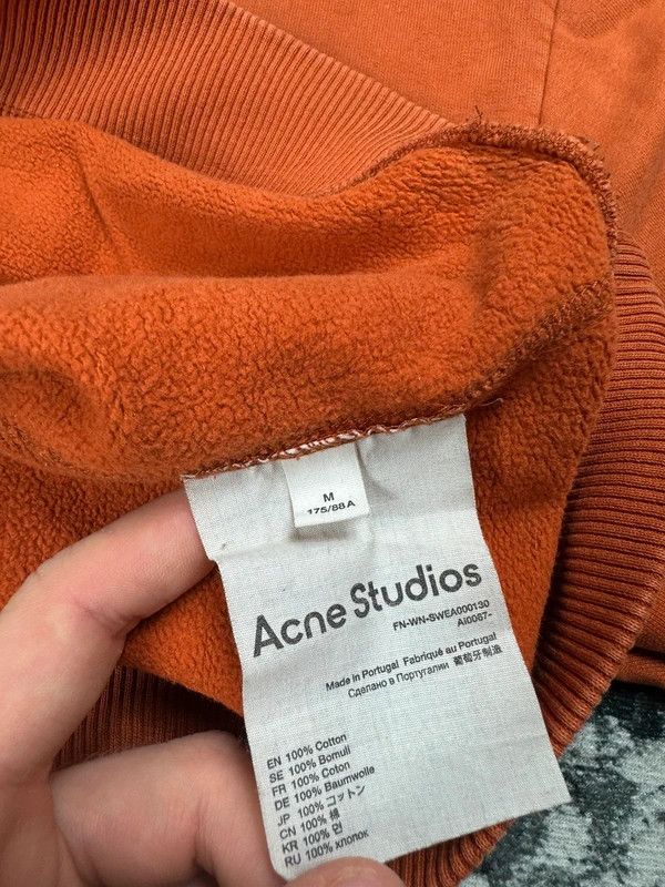 Acne Studios Acne Studios center logo crewneck sweatshirt orange M Size US M / EU 48-50 / 2 - 5 Thumbnail