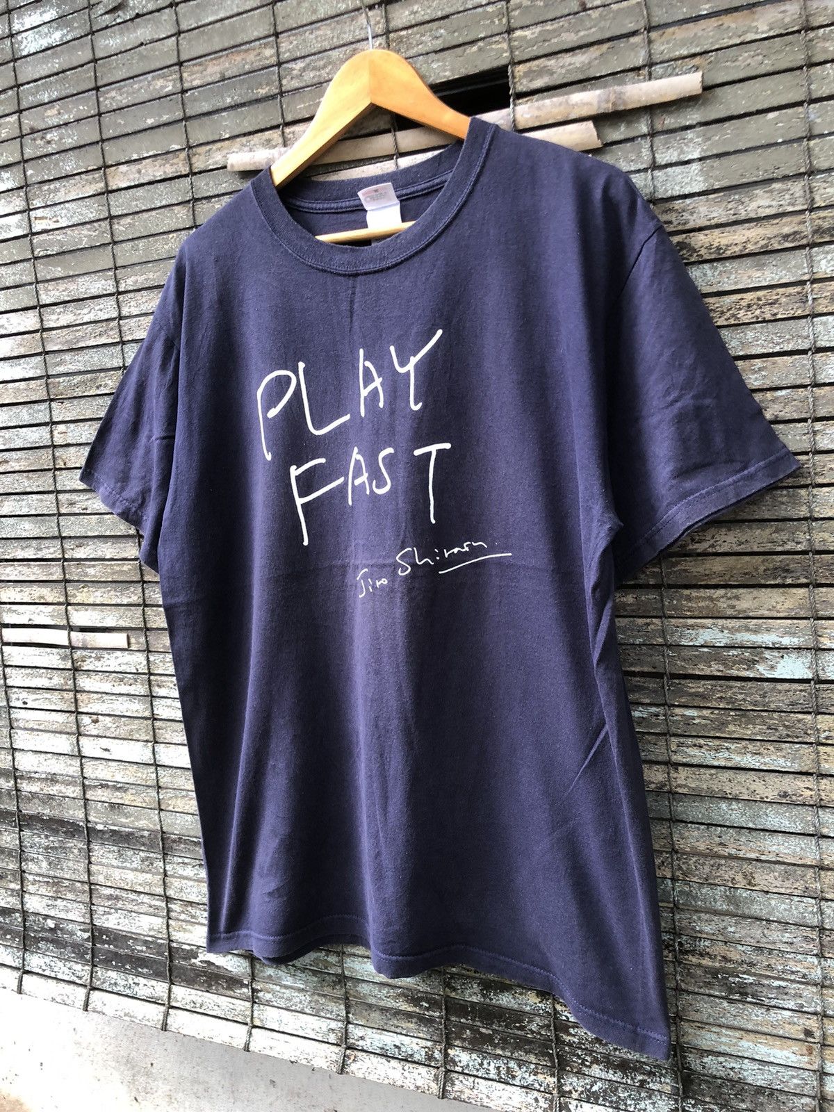 Designer × Japanese Brand × Vintage Vintage Sunfaded Play Fast Jiro Shirasu Tshirt Size US L / EU 52-54 / 3 - 3 Thumbnail