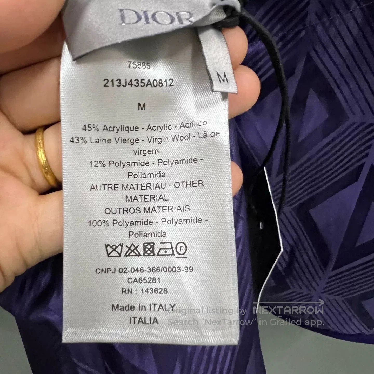 Dior Dior Double-Sided Purple CD Jacket. Size XS / US 0-2 / IT 36-38 - 5 Thumbnail