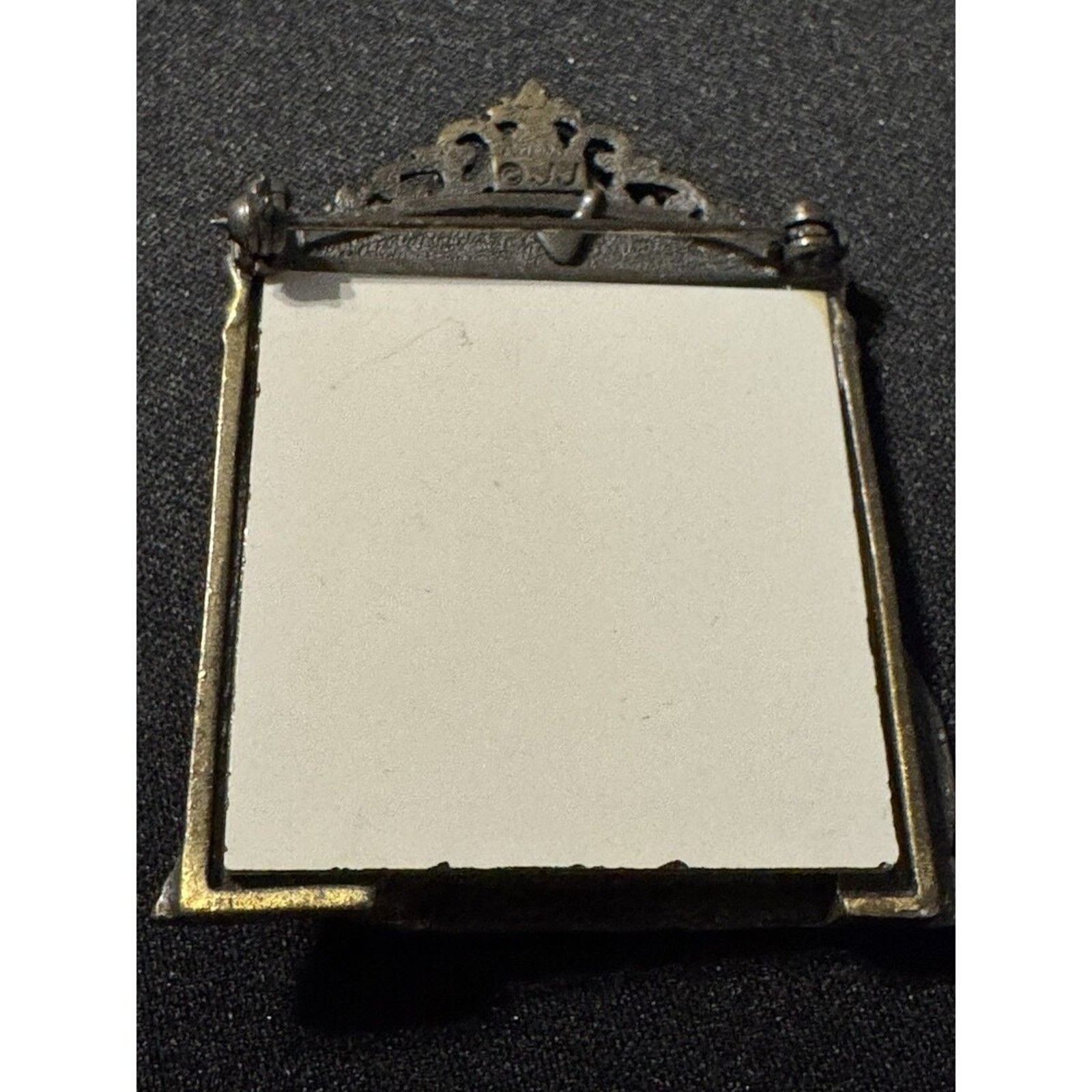 Other JJ Jonette Kitty Cat Mirror Silver Color Pewter Brooch Pin Size ONE SIZE - 4 Thumbnail