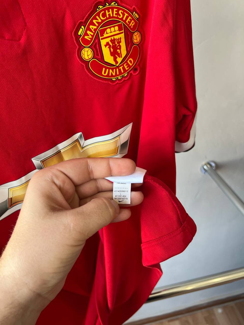 Nike 2014/15 MANCHESTER UNITED HOME SOCCER JERSEY FOOTBALL SHIRT Size US L / EU 52-54 / 3 - 10 Thumbnail