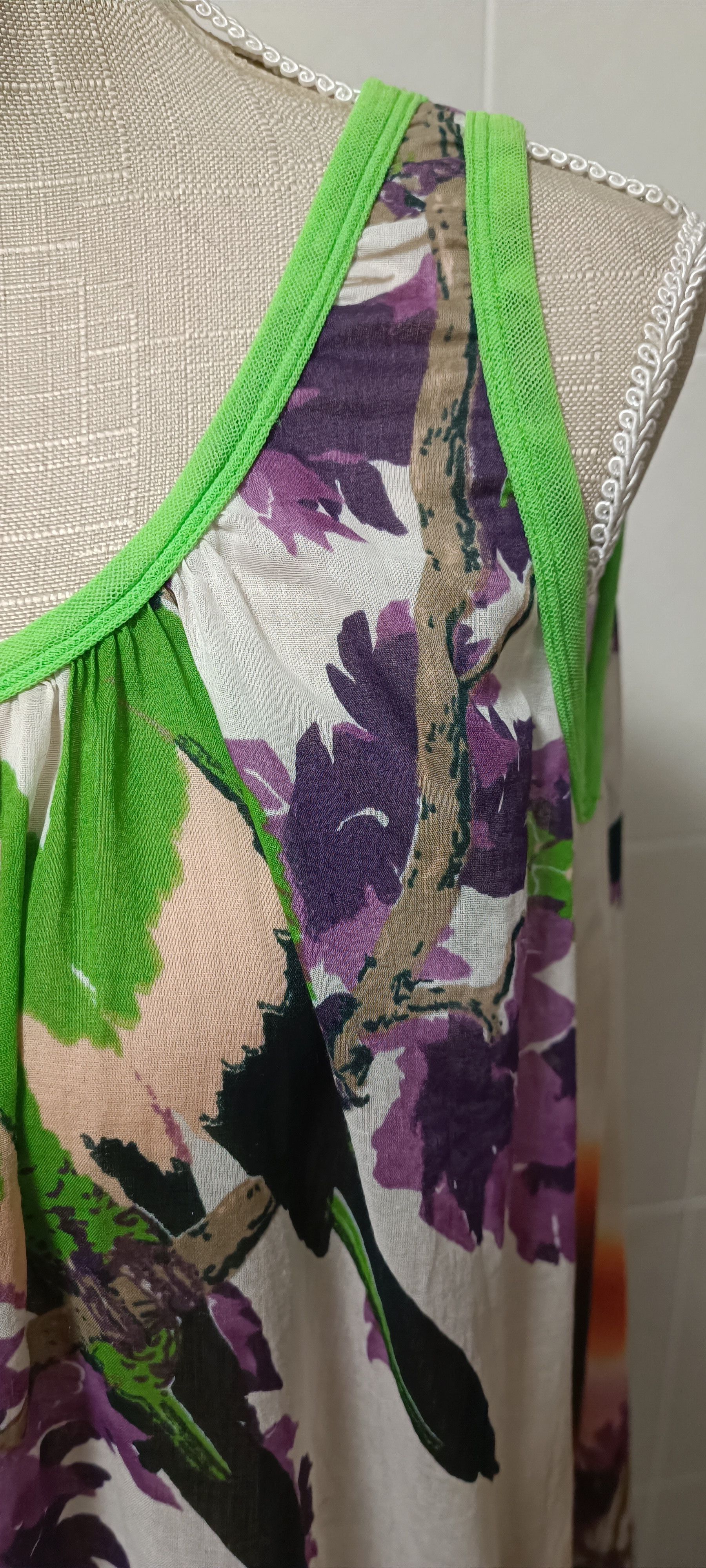 Jean Paul Gaultier Loose tank top with parrots print Size M / US 6-8 / IT 42-44 - 10 Thumbnail