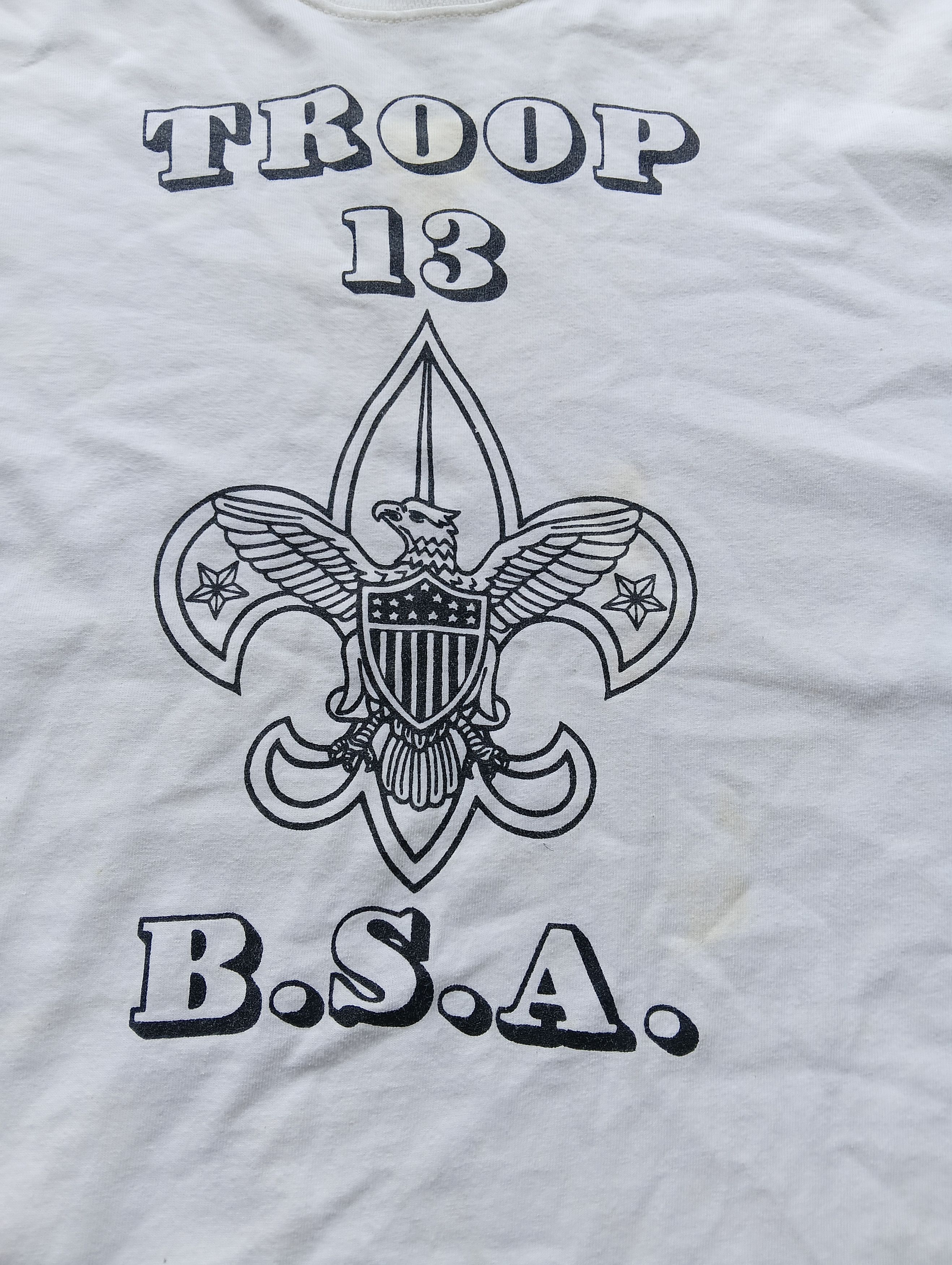 Other VINTAGE troop 13 B.S.A TSHIRT big logo Size US XL / EU 56 / 4 - 2 Thumbnail