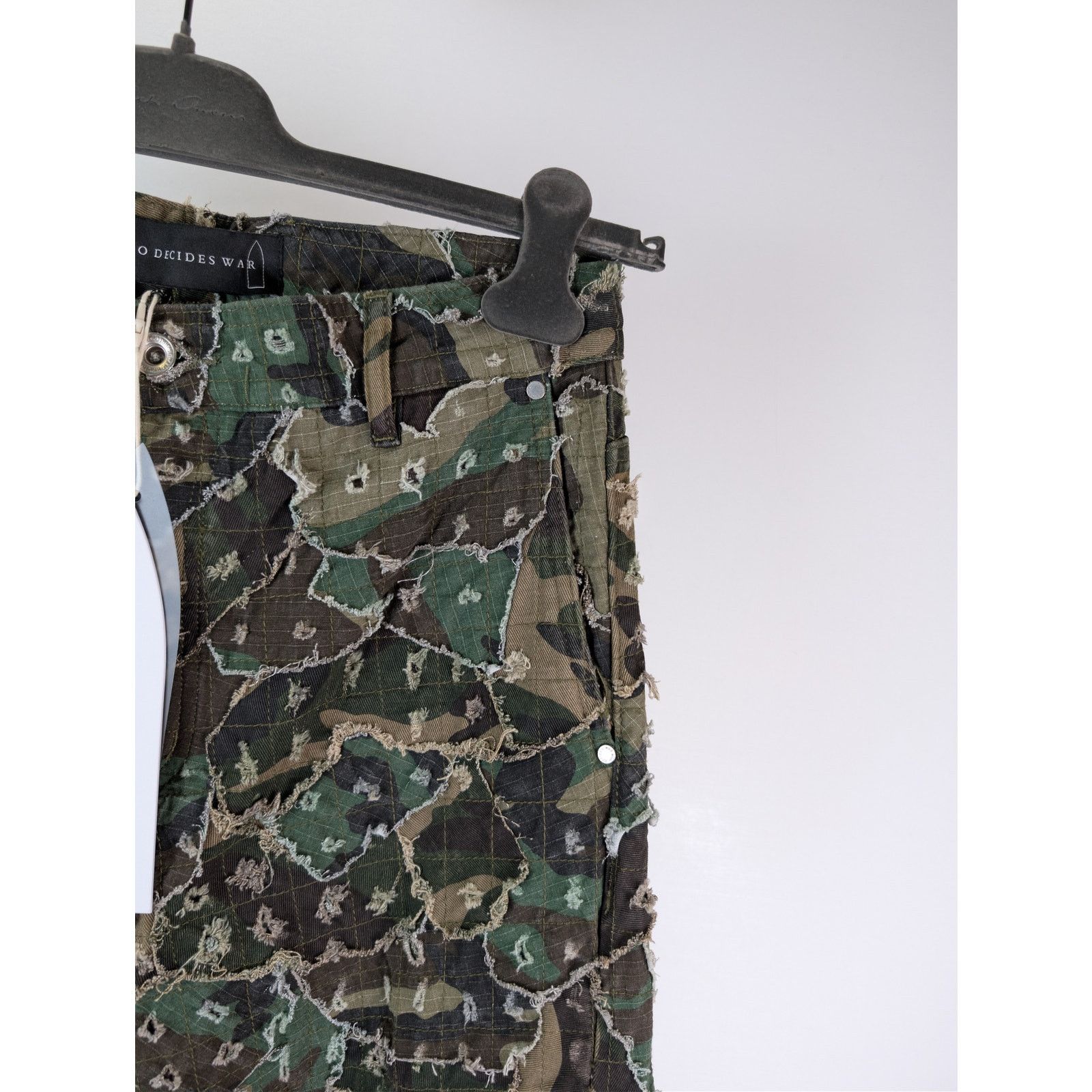 Who Decides War o1rshd1 Micro Distressed Cargo Pants in Olive Size US 30 / EU 46 - 5 Thumbnail