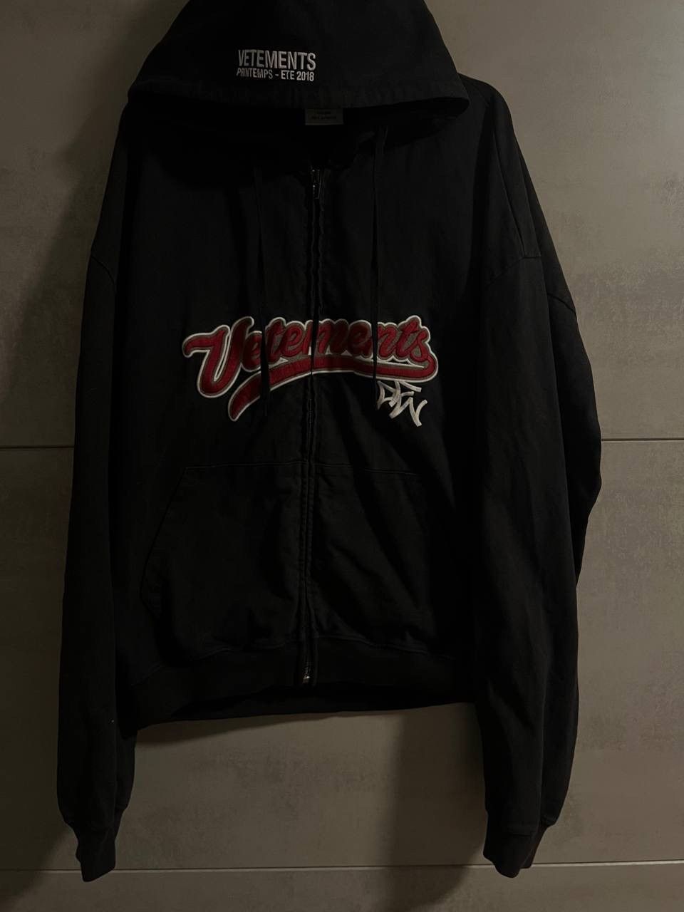 Vetements SS18 - “Bro” Baseball Embroidered Logo Zip Hoodie | Grailed