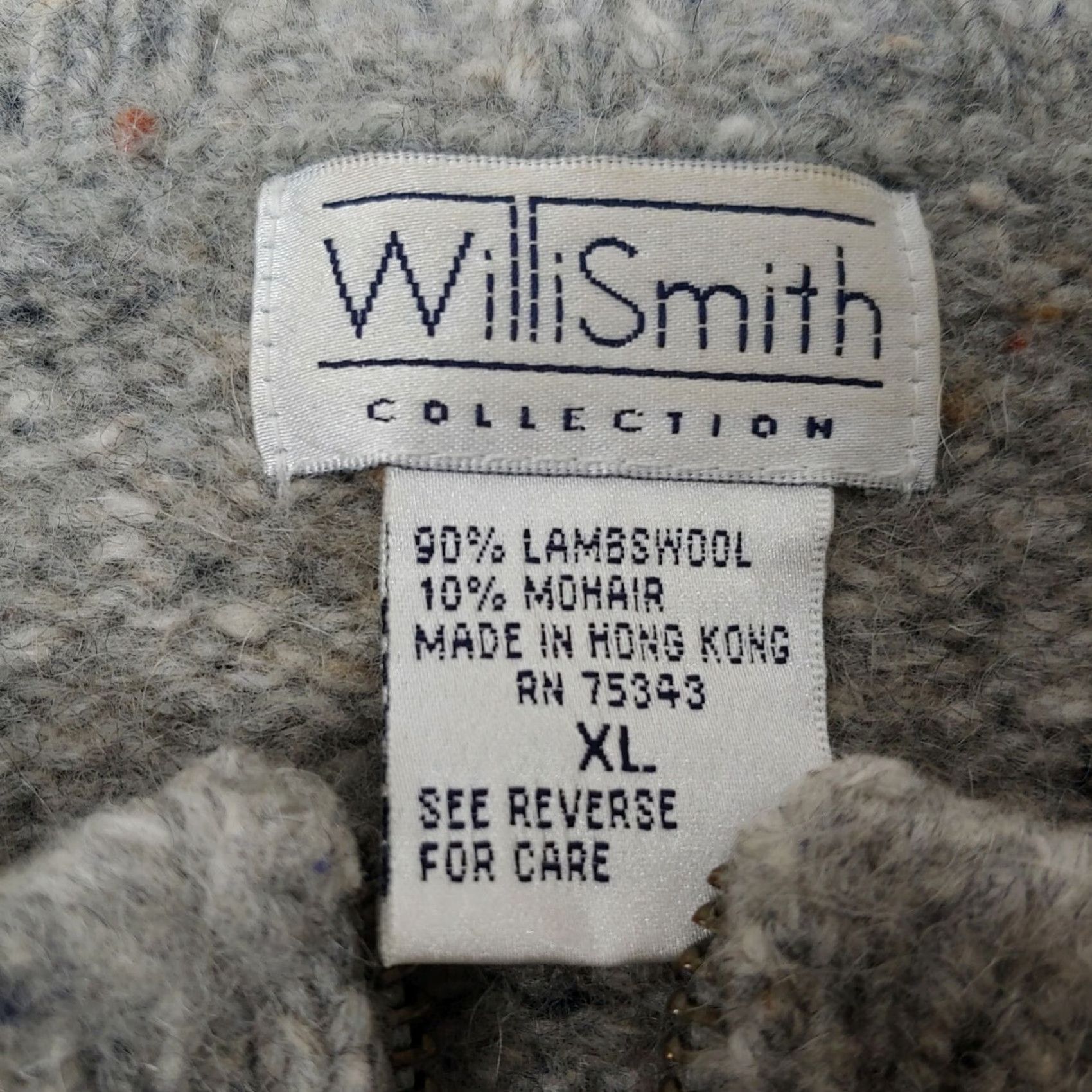 Willi Smith VINTAGE Willi Smith Collection Cardigan Sweater Women XL Cropped Gray Mohair Lambswool Round Neck Long Sleeve Knit Casual Fall Winter Size XL / US 12-14 / IT 48-50 - 4 Thumbnail