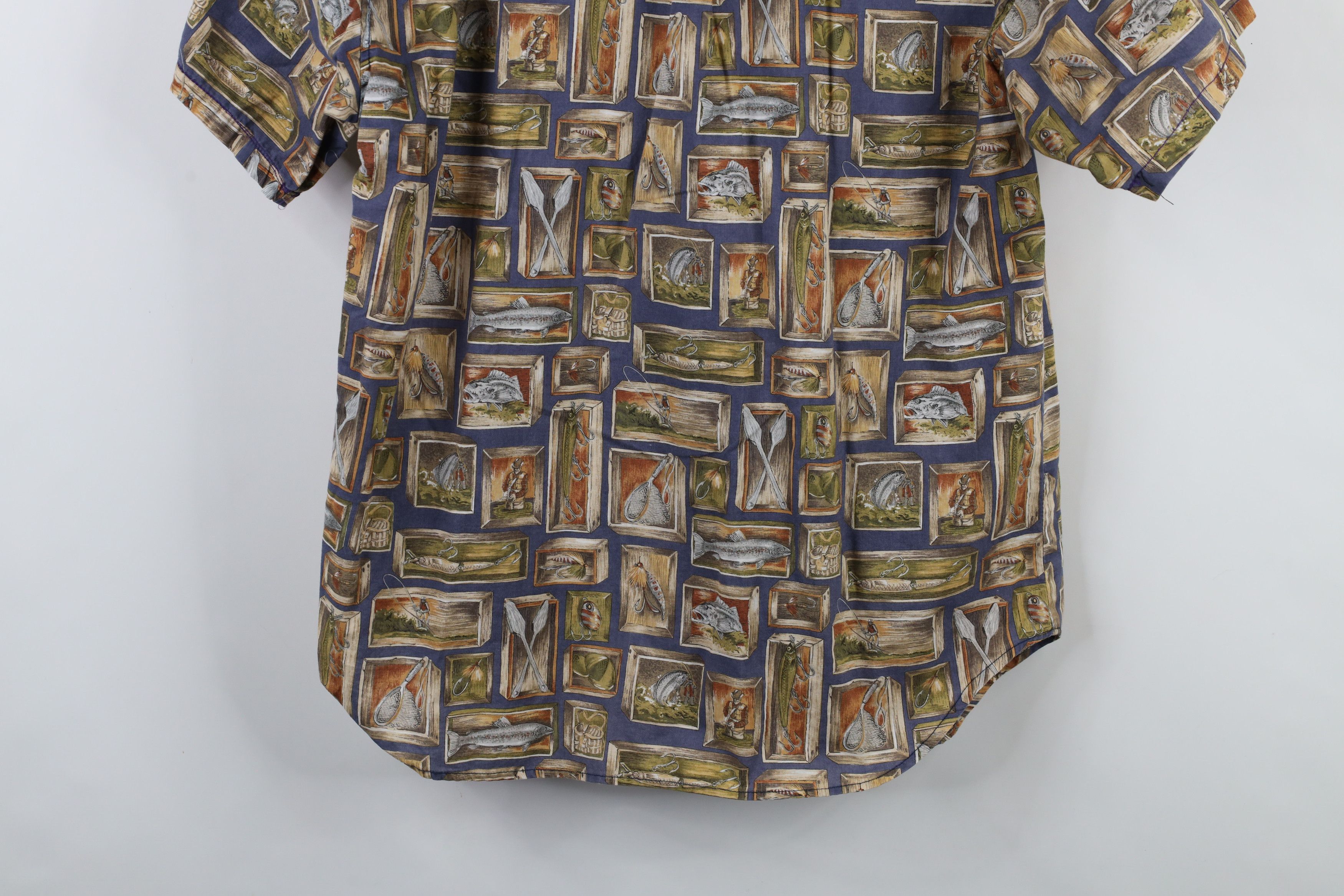 Vintage Vintage 90s Streetwear Print Short Sleeve Button Shirt USA Size US L / EU 52-54 / 3 - 11 Thumbnail
