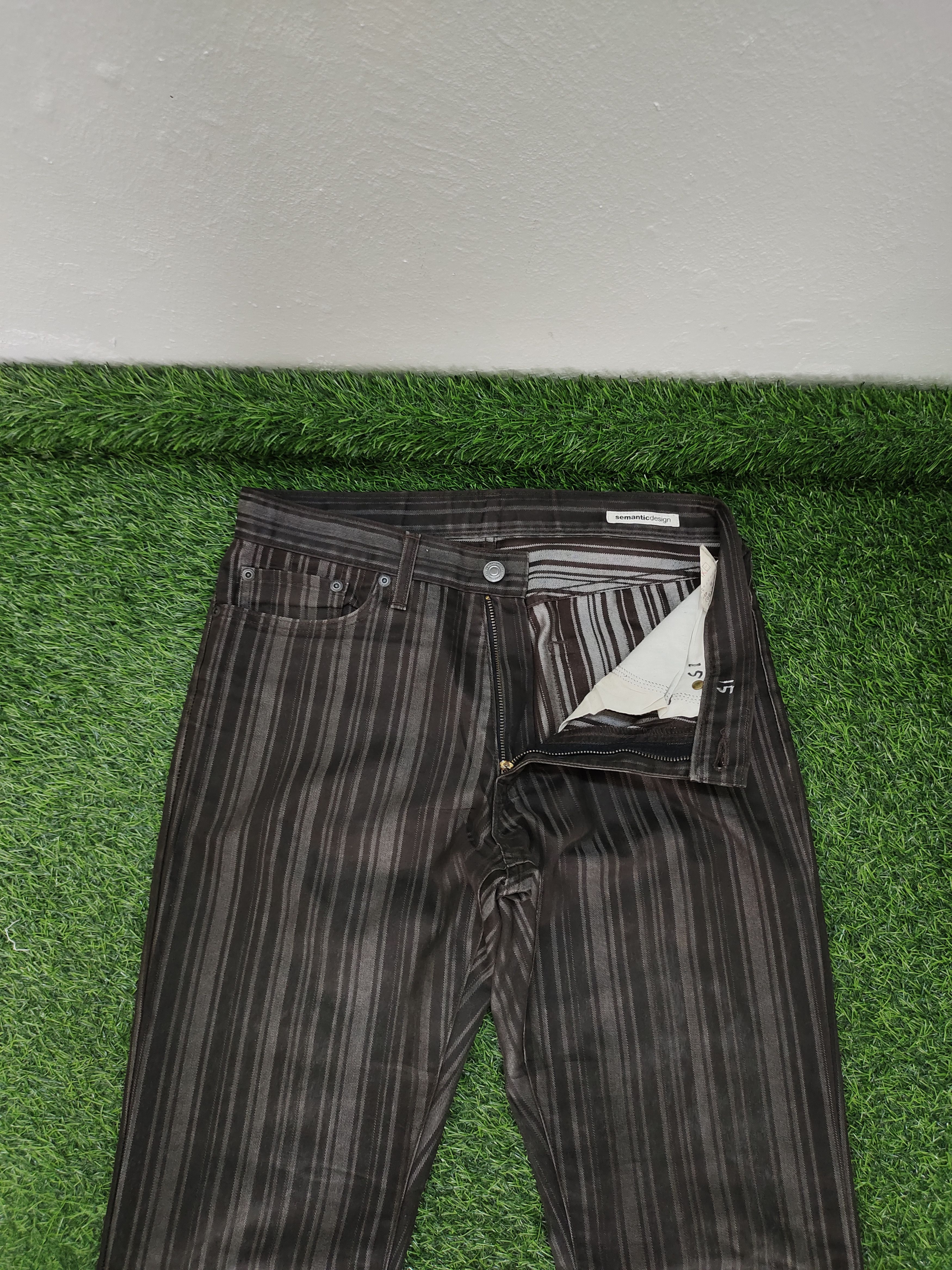 semanticdesign Flare Pants Semantic Design Japan Striped Denim Bootcut Lgb Size US 30 / EU 46 - 10 Thumbnail