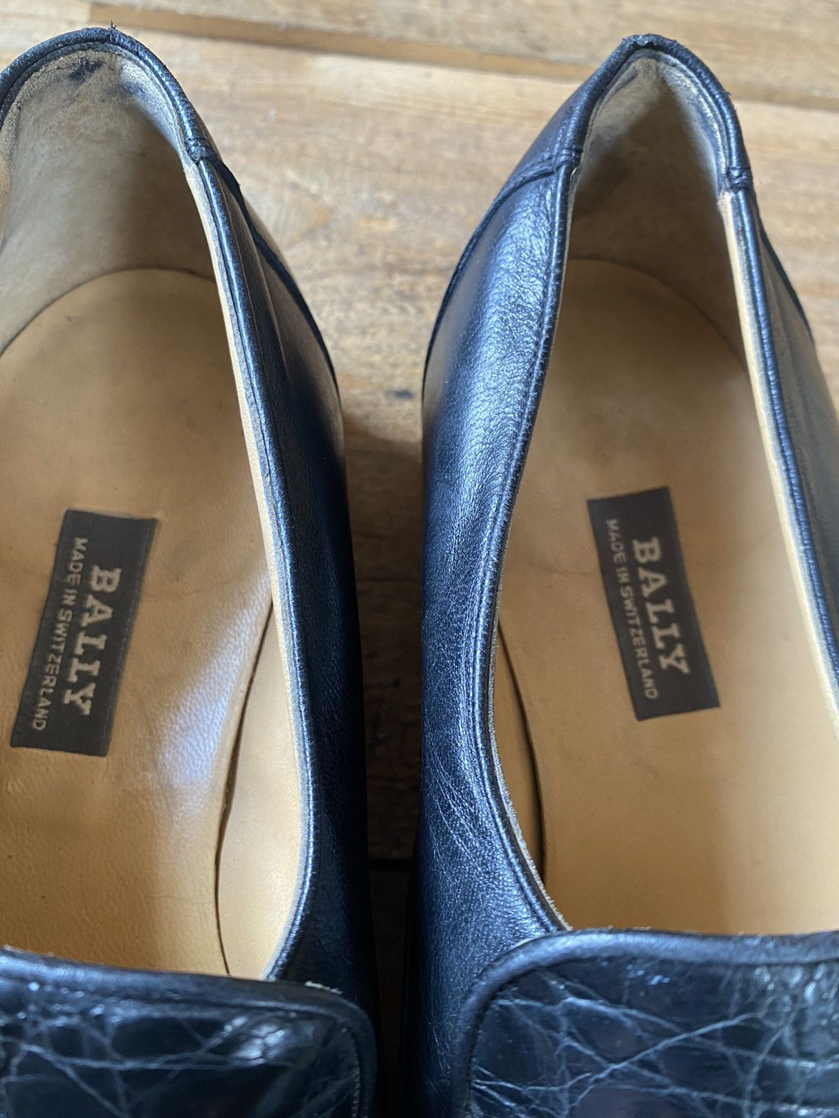 Bally Bally crocodile black leather heeled loafers,slip on sz uk 8 Size US 9 / EU 42 - 17 Thumbnail